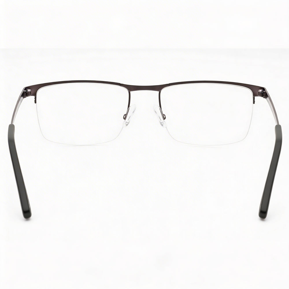 Gafas Chesterfield Ch 113xl para hombre, armazón de metal gris, lentes transparentes 55-19-150