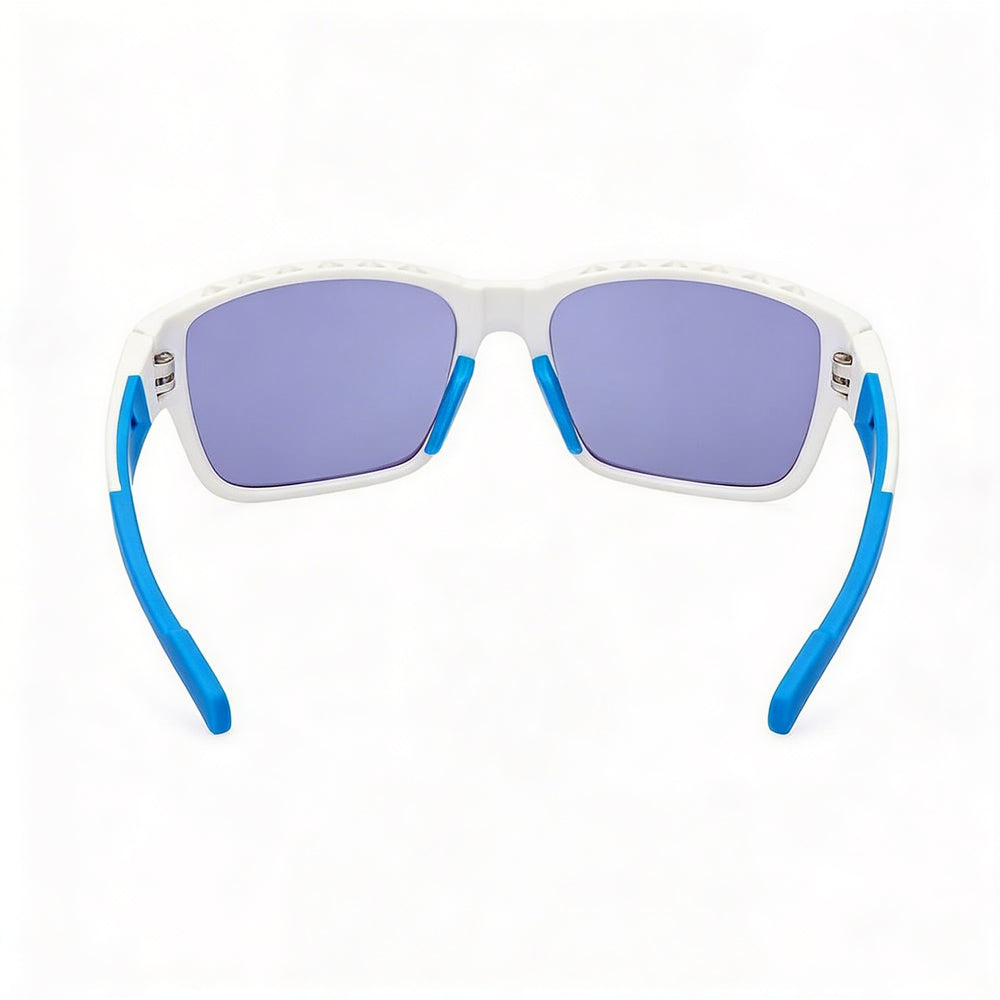 Adidas Modern Men's White Blue Mirror Non-Polarized Polycarbonate Sunglasses