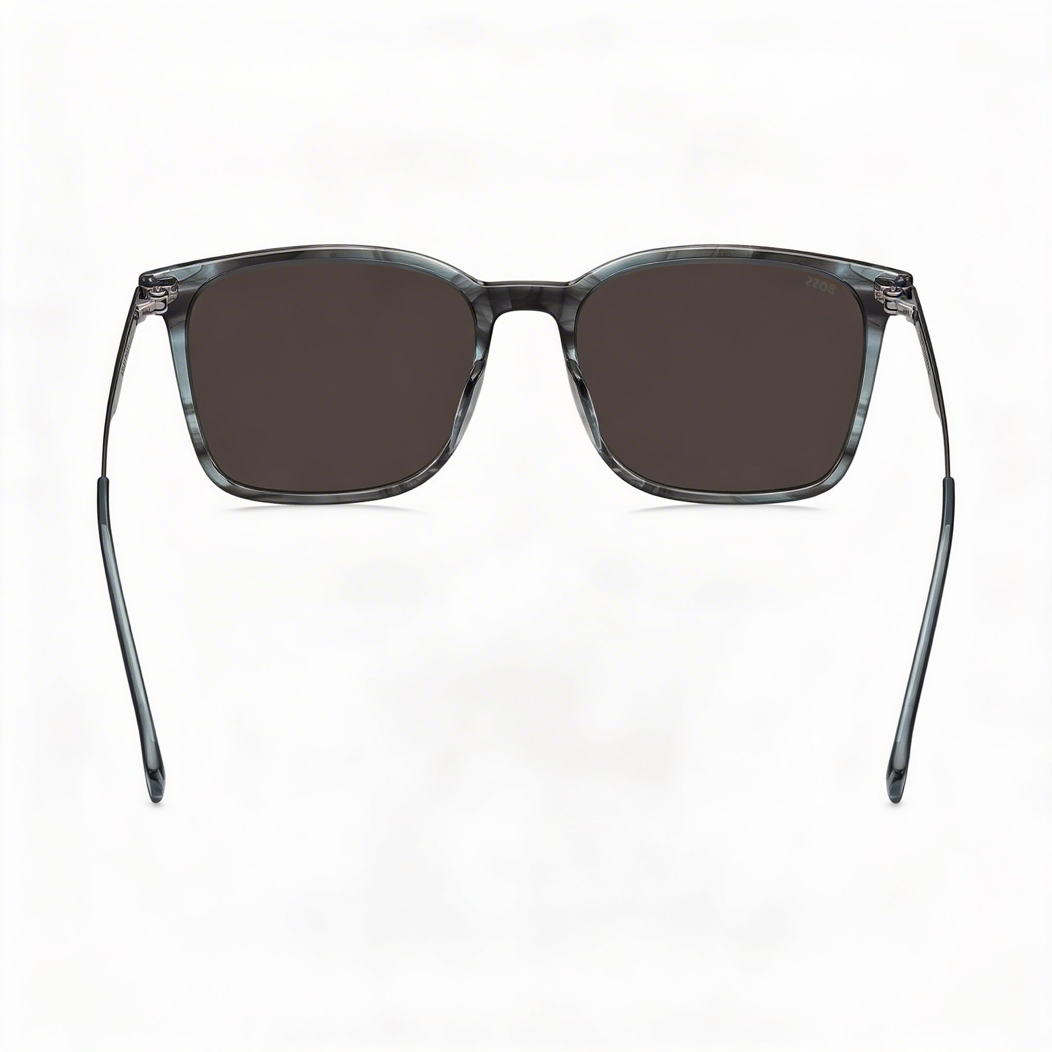 HUGO BOSS BLACK Modern Men’s Non-Polarized Striped Grey Ruthenium Stainless Steel Glasses 54mm, Photo 2