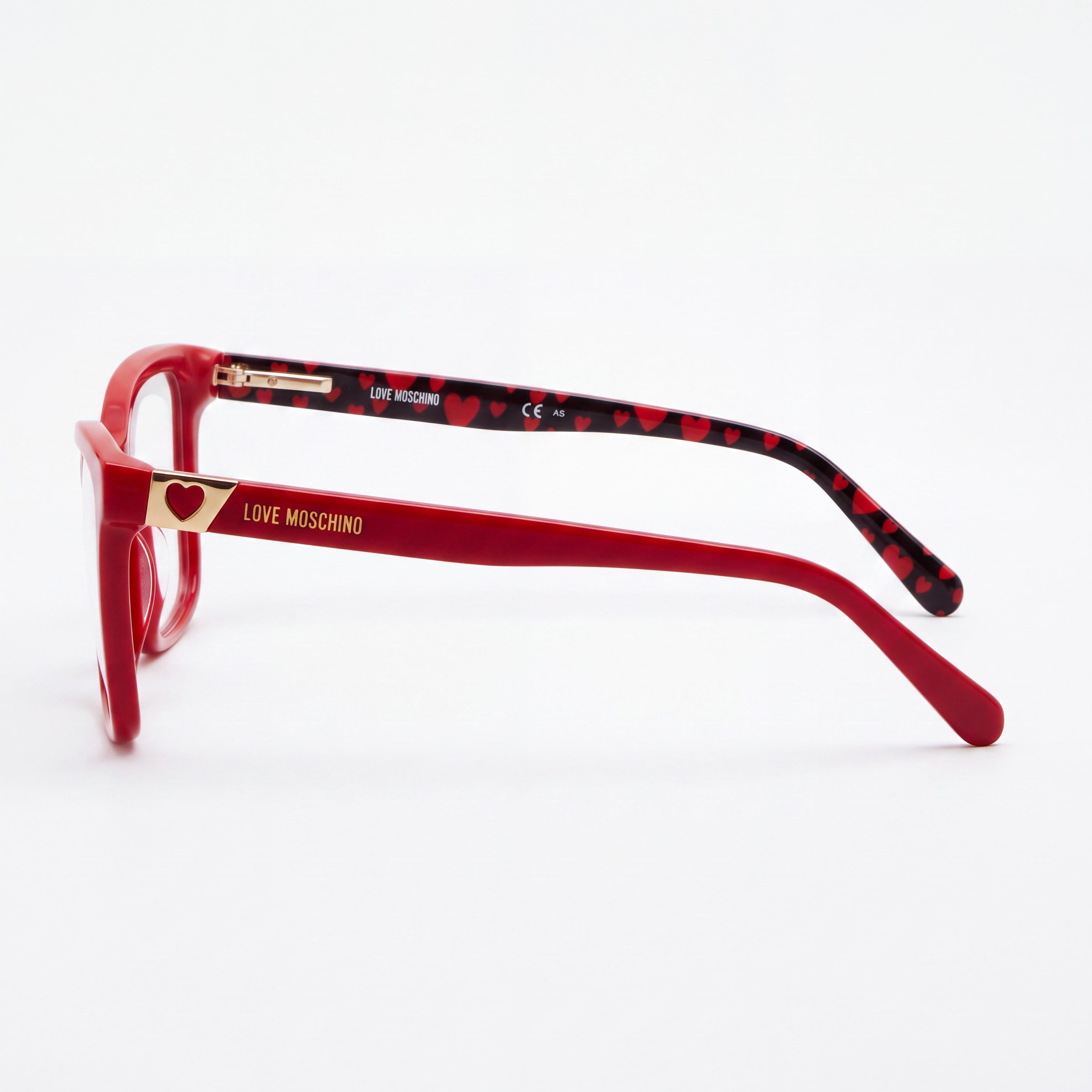 Love Moschino Mol586 Women's Red Acetate Frame with Non-polarised Polycarbonate Lenses, 54mm Eyewear, Photo 2