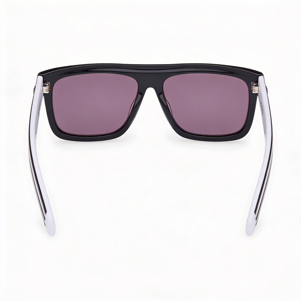 Adidas Originals Or0127 Unisex Rectangular Plastic Sunglasses, Shiny Black Frame, Black Non-Polarized Lenses, 100% UV Protection 56mm