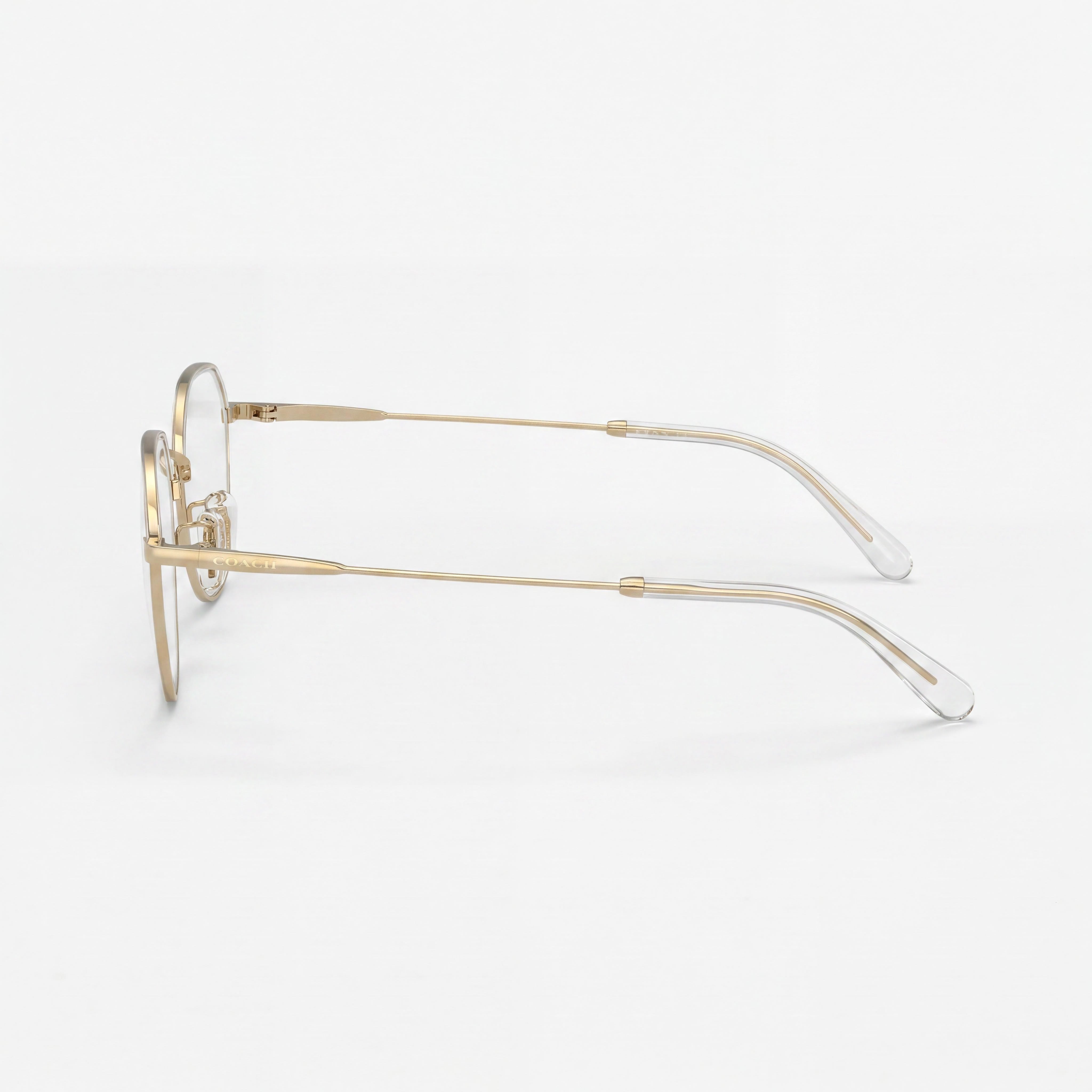 Coach Hc5188td Women's Shiny Light Gold/Clear Titanium Prescription Ready Eyeglasses 51mm, Photo 3