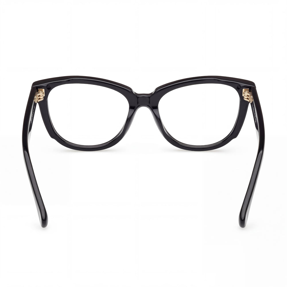 MaxMara Mm5143 Women's Black Plastic Clear Lens Glasses 53mm