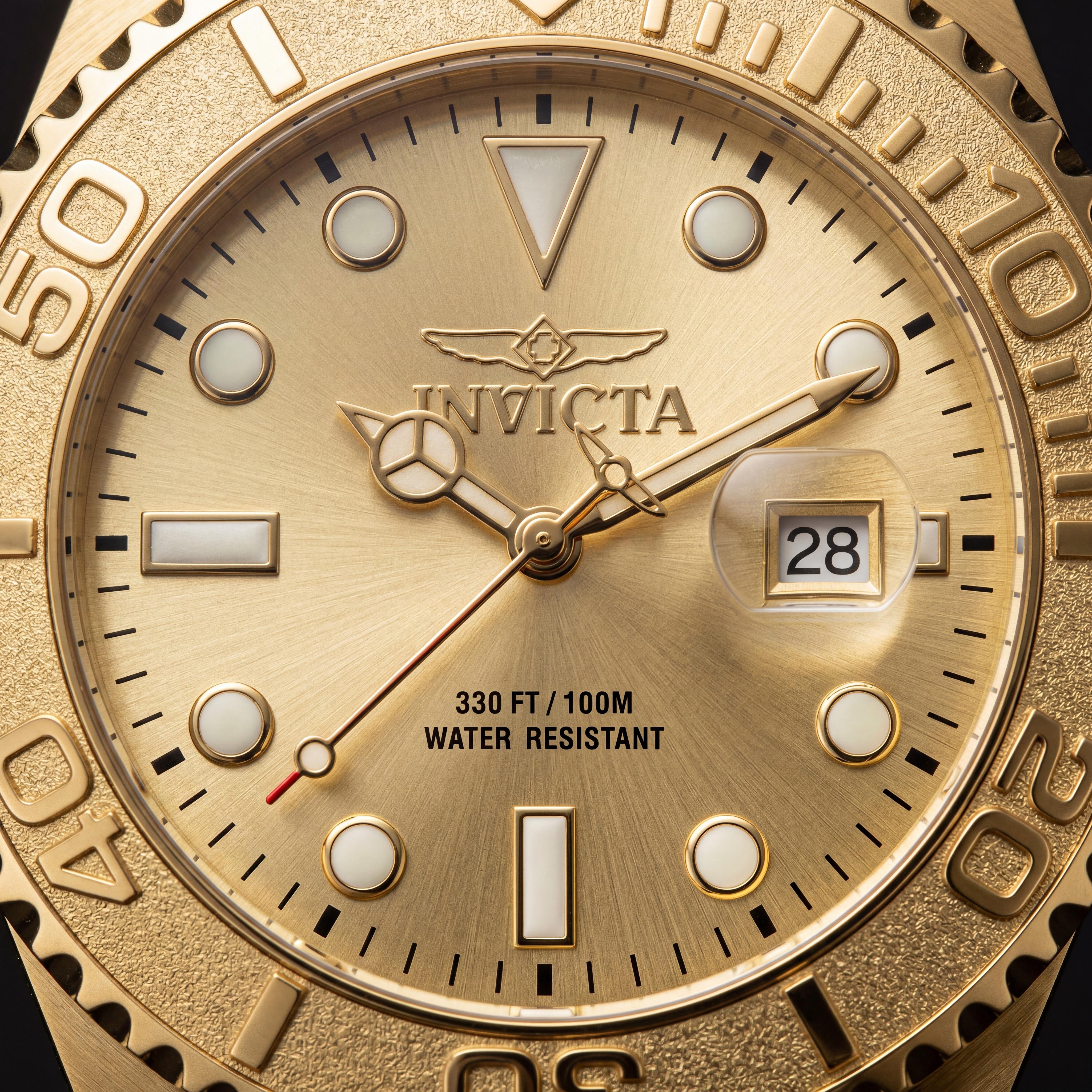 Invicta Pro Diver 69521 Unisex Gold-Tone Stainless Steel Case & Band Precision Quartz Watch 47mm, Photo 2