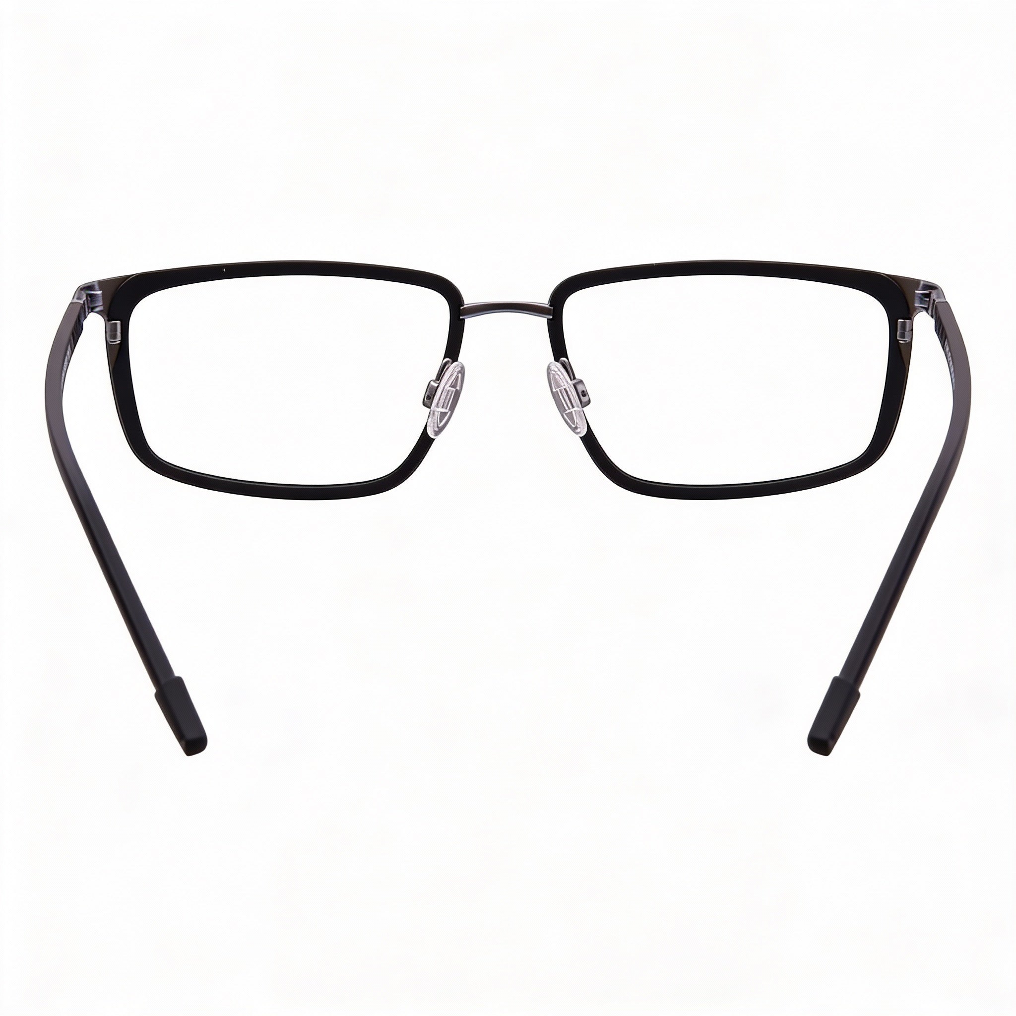 Flexon E1138 Men's Full Rim Rectangle Metal Frame Eyeglasses in Matte Black, Lens Width 56mm, Photo 3