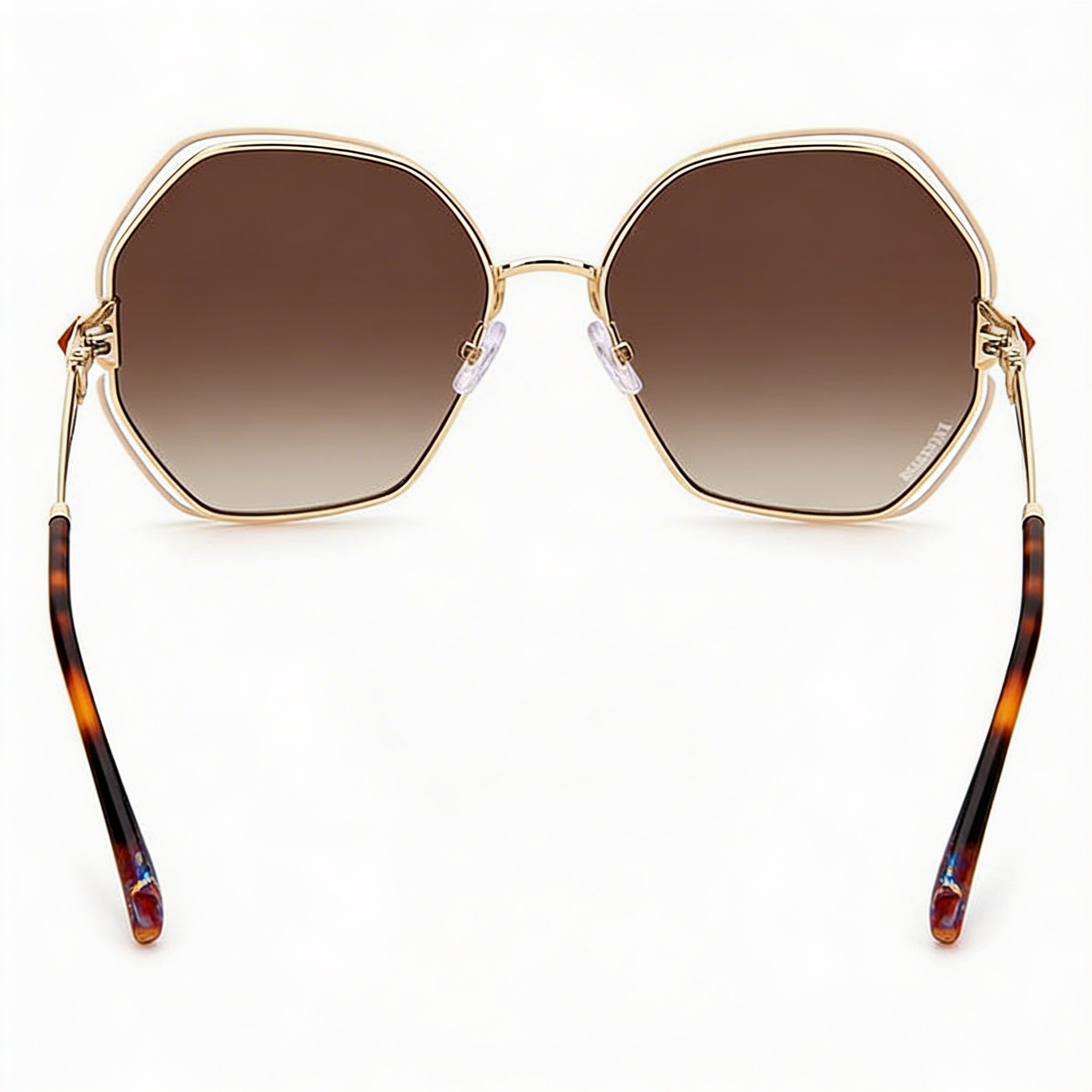 Gafas de sol Missoni Classic de mujer, de protección UV no polarizadas, armazón de aleación de acero dorado y marfil, 59 mm, Photo 4