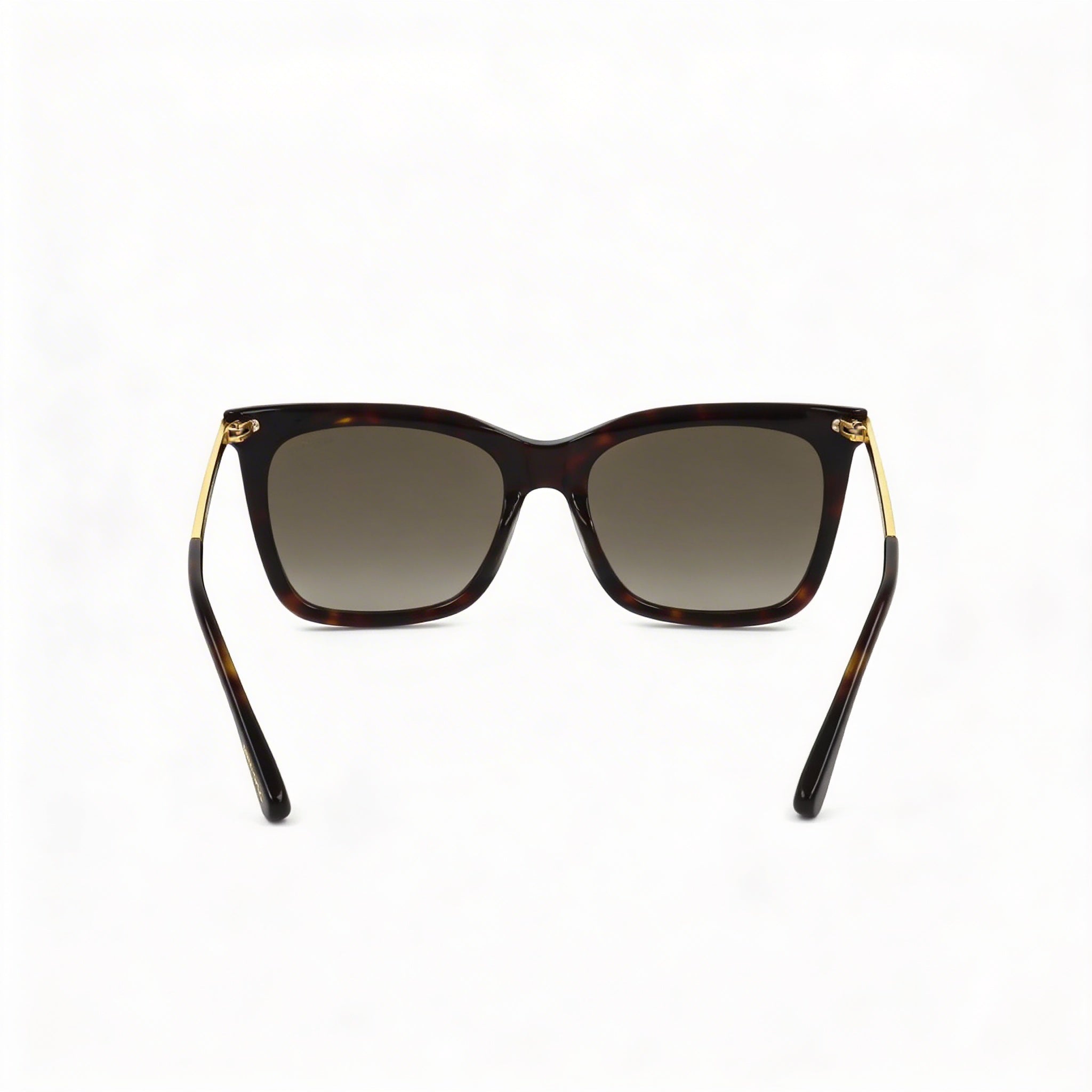 Gafas de sol clásicas Jimmy Choo para mujer, montura de acetato marrón habana degradado, lentes degradadas marrones, 100 % protección UV, 52 mm, Photo 3