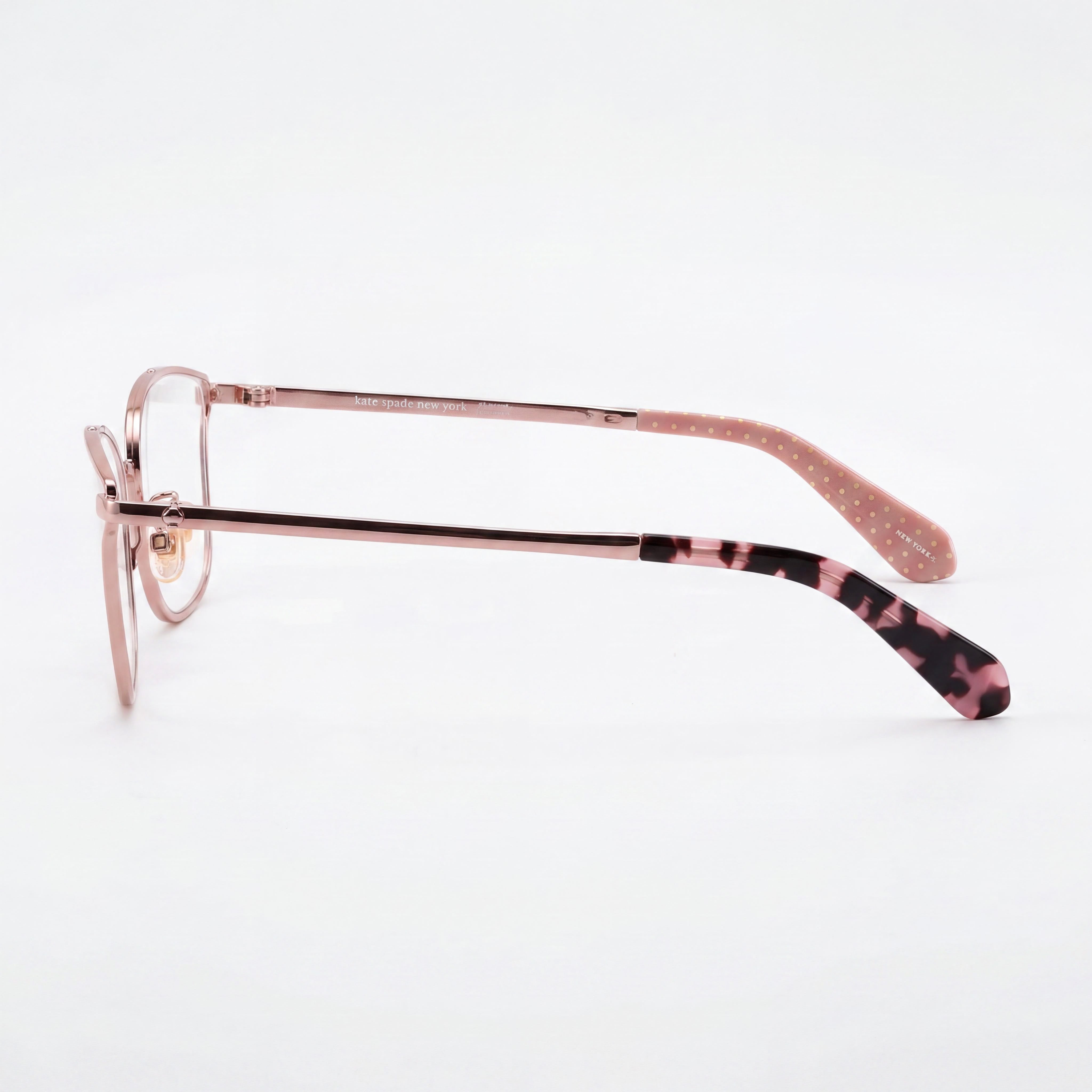 kate spade new york Lowri/F Women's Classic Pink Stainless Steel Eyewear Frames, Featuring 52mm Lens Width, Photo 2