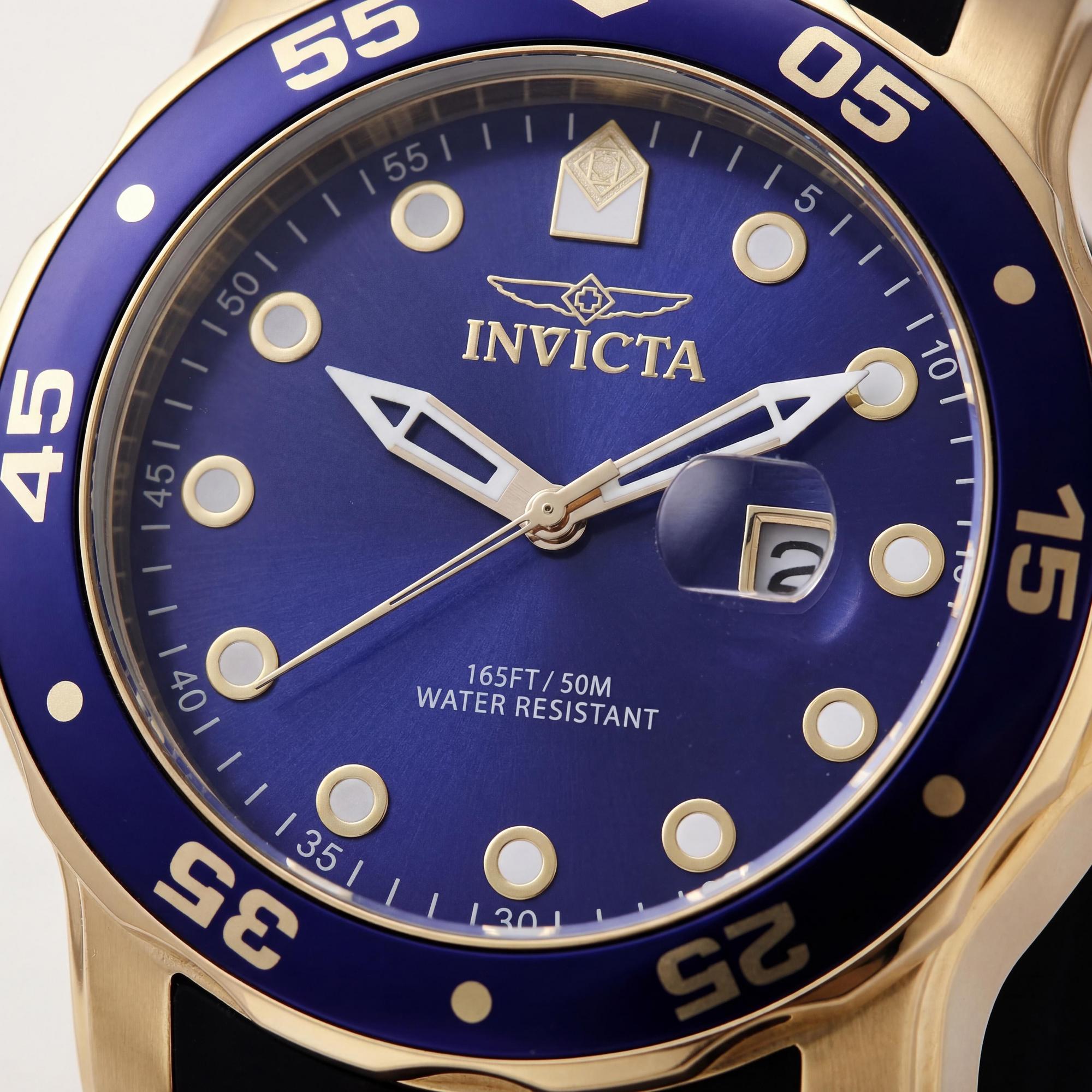 Reloj Invicta Pro Diver 45737 de cuarzo, acero inoxidable negro, 48 mm, esfera azul, correa de silicona, resistente al agua hasta 5 bares., Photo 2