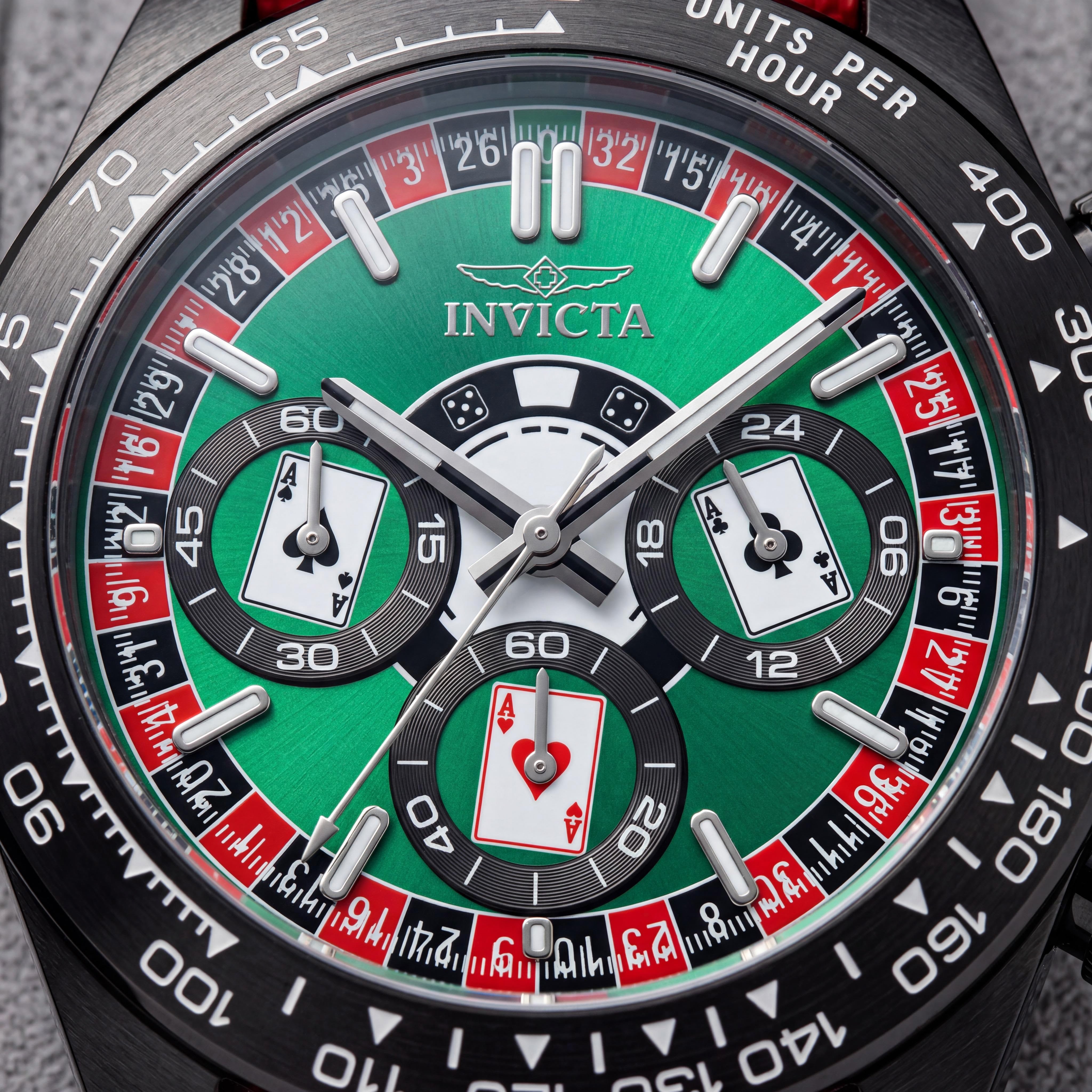 Invicta Speedway 50518 Men's Stainless Steel Green Dial Quartz Watch with Nylon Strap 40mm, Photo 2