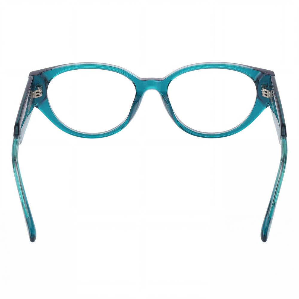 Gafas informales de mujer Max&Co. con montura de acetato verde oscuro y lentes de plástico transparente 52-17-140
