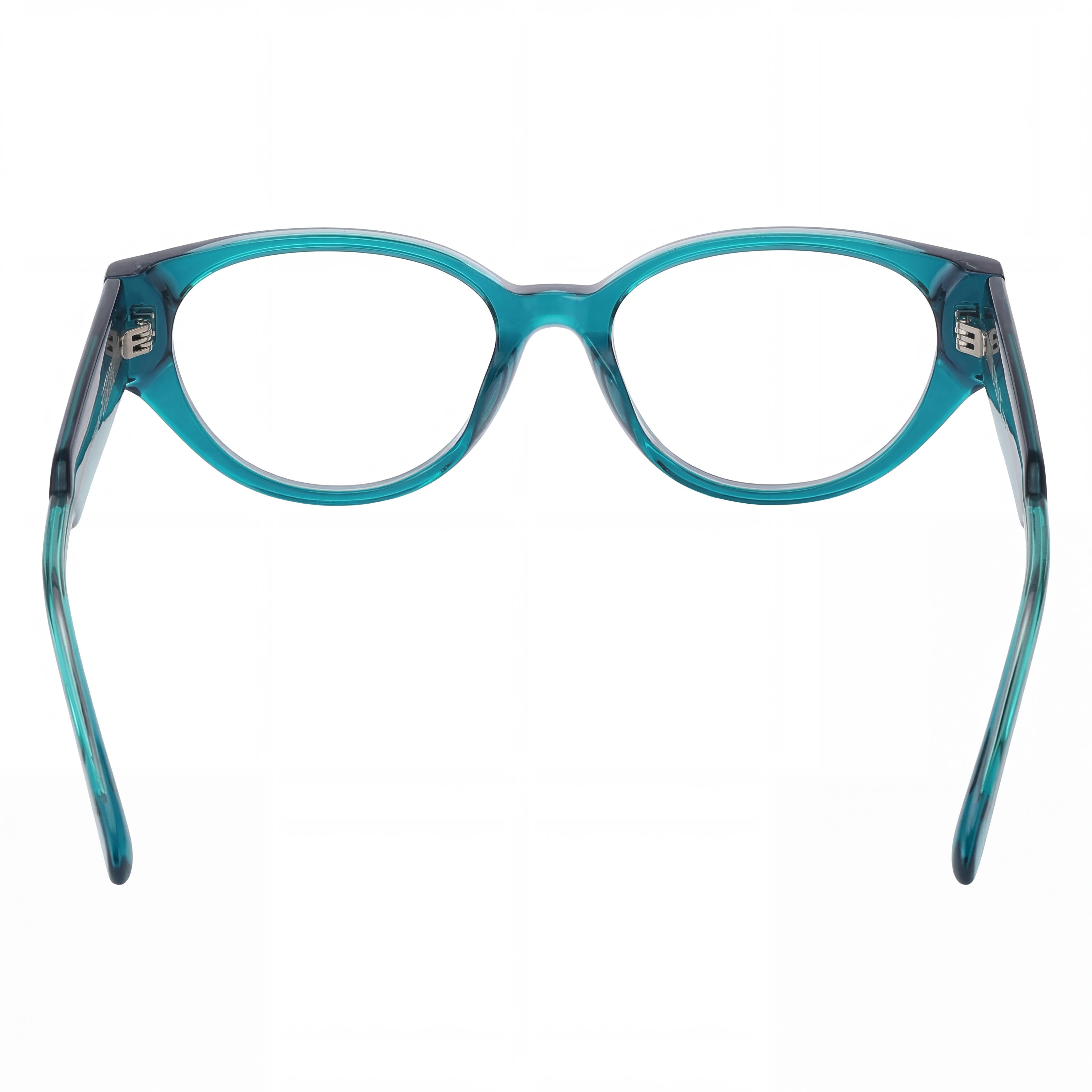 Max&Co. Casual Women's Eyeglasses featuring Dark Green Acetate Frame and Transparent Plastic Lenses 52-17-140, Photo 3