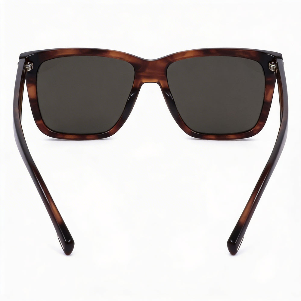 Hugo Boss Style & Expression BOSS 1598/S Unisex Rectangular Brown Horn Acetate Sunglasses with Grey Lenses 55mm