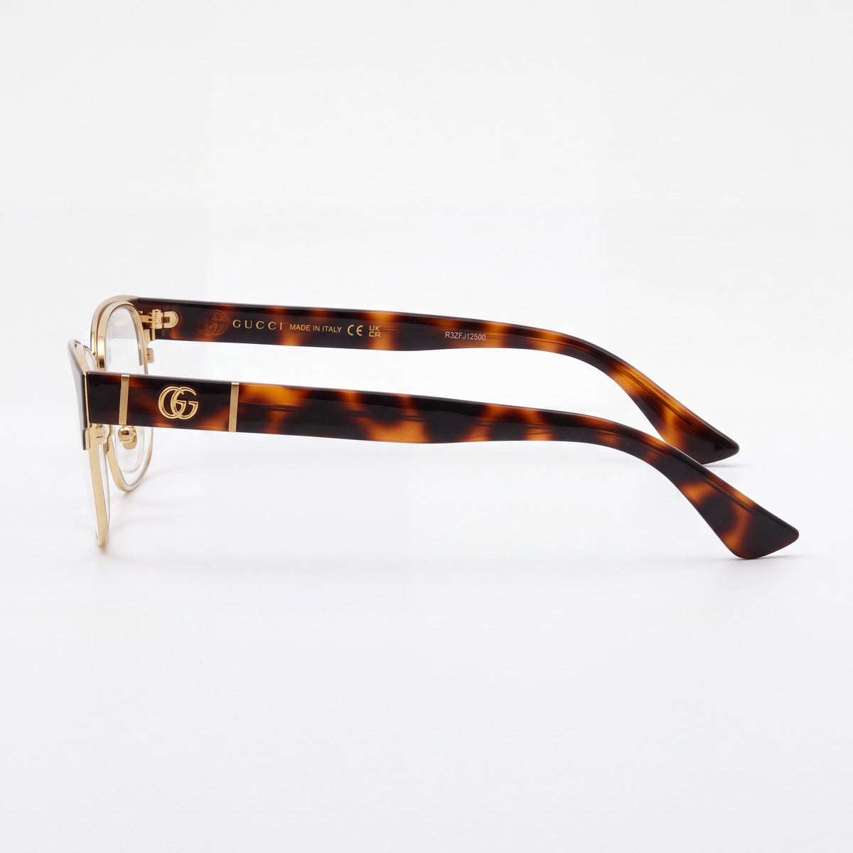 Gucci GG0751O Women's Oval Metal Black Havana Transparent Eyeglasses 49mm, Photo 2