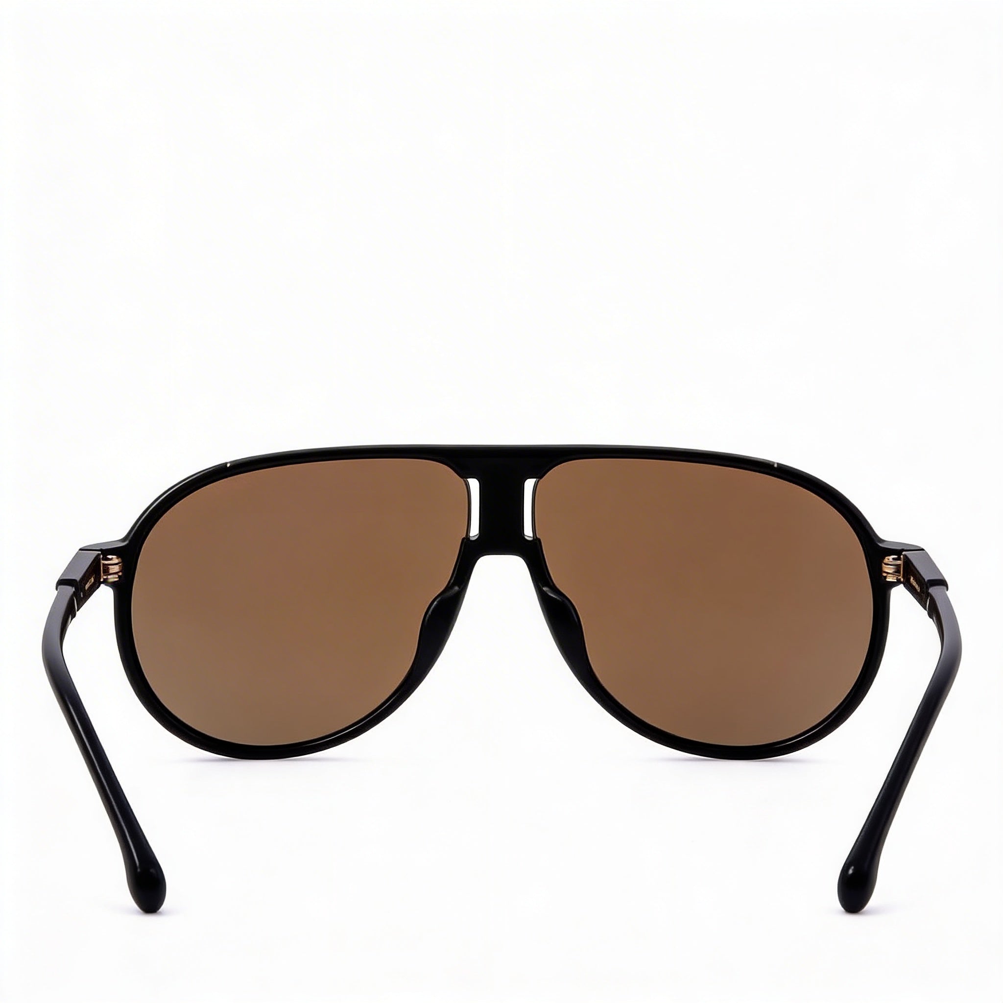 Gafas de sol Carrera Casual para hombre, con inyección de propionato dorado y negro, 100 % protección UV, lentes antirreflejos doradas de alto contraste de 62 mm, Photo 3