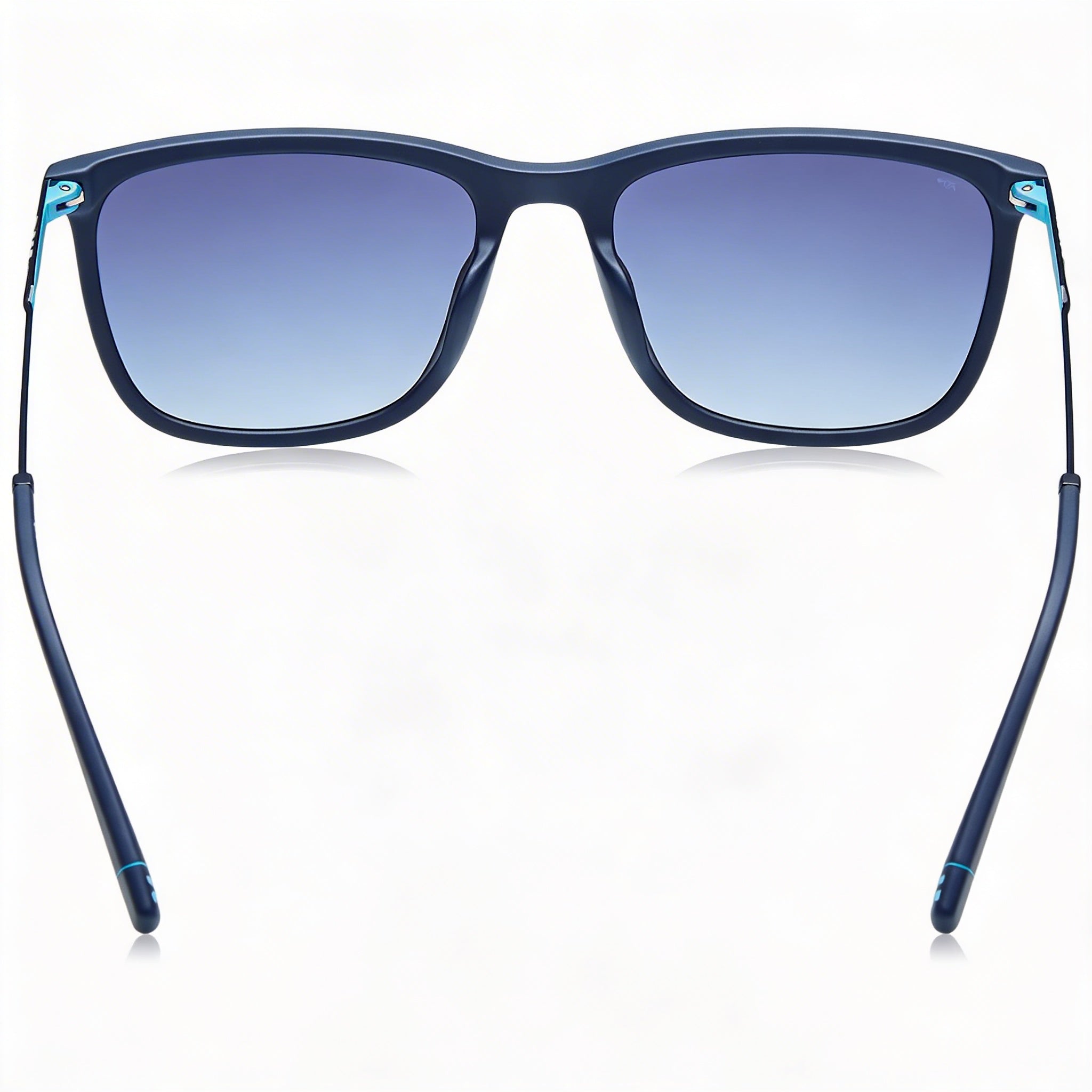 Gafas de sol de hombre casuales Fila con montura azul noche mate de combinación metal-aceite y lentes degradadas azules de 55 mm, Photo 4