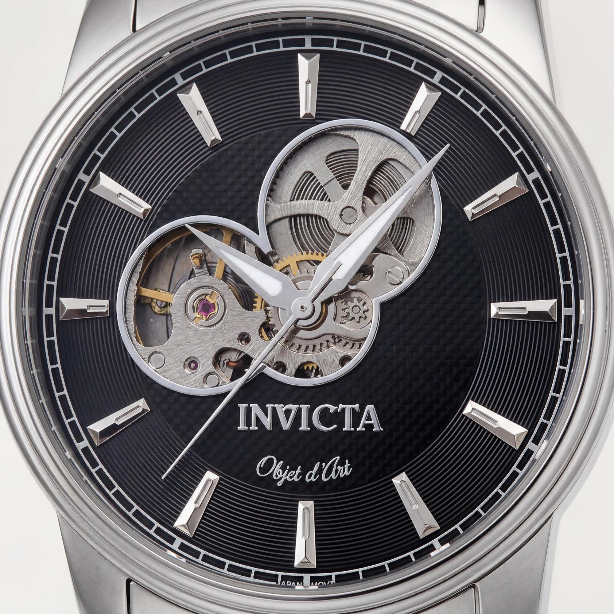 Reloj automático Invicta Objet D Art 27559 para hombre, negro/plateado, 44 mm, Photo 2