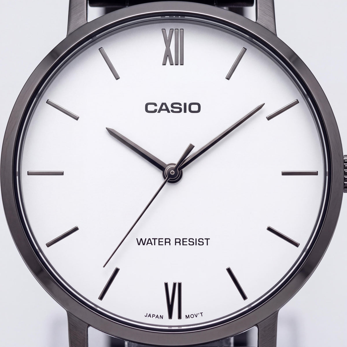 Casio MTP-VT01B-7BUDF Men's Analog Quartz Watch, Black Ion Plated Stainless Steel, White Dial, Water Resistant, Photo 2