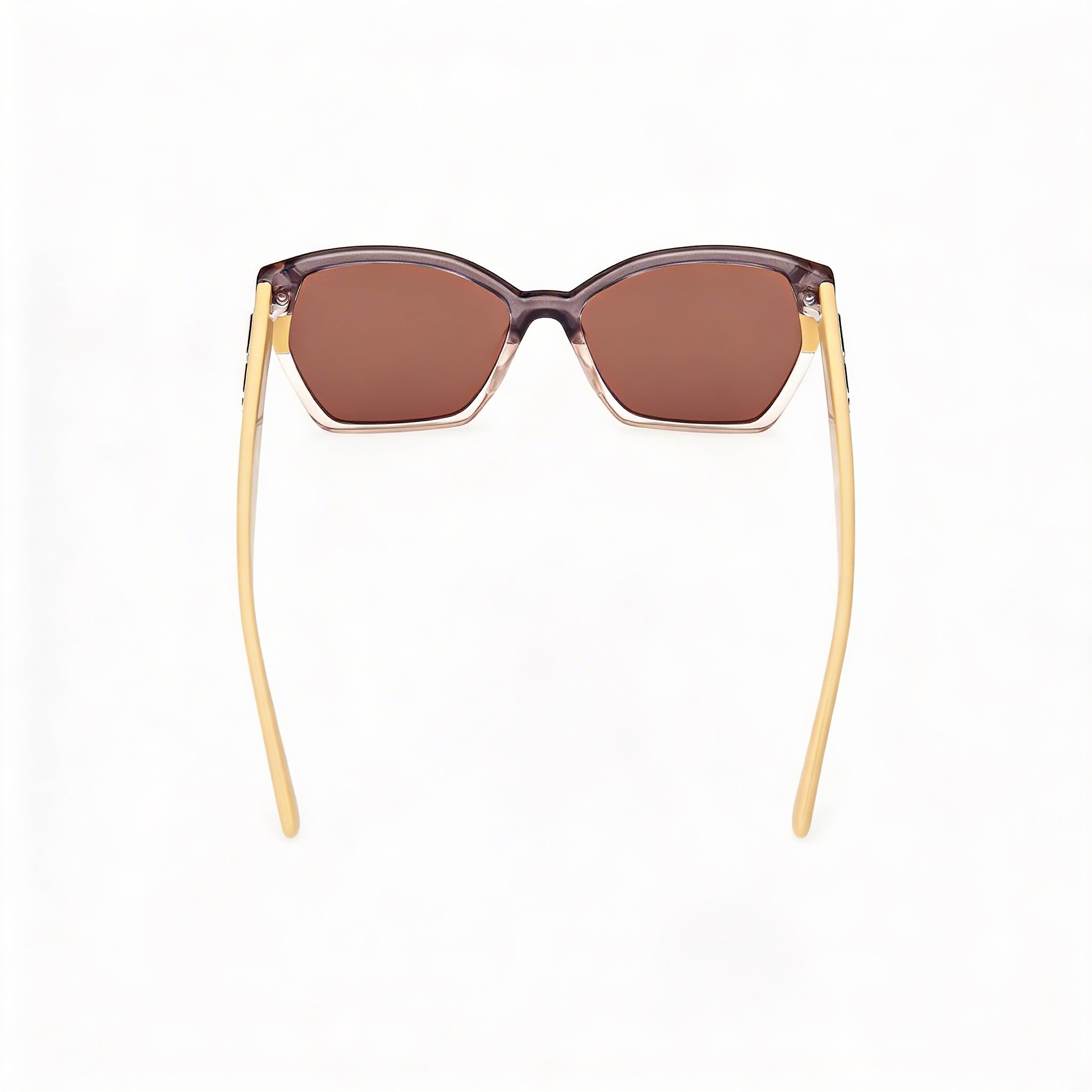 Gafas de sol Guess para mujer con protección UV, policarbonato con rayas amarillas, lentes marrones, 55 mm, Photo 3
