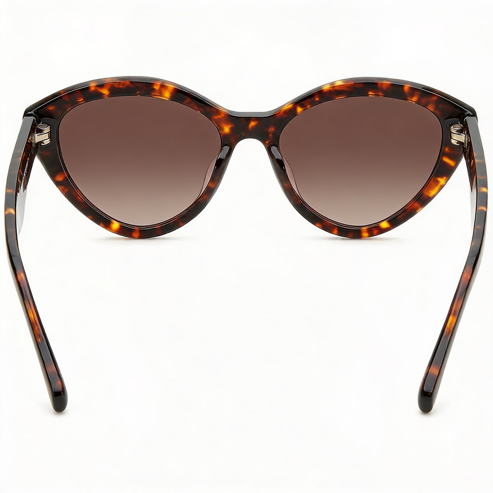 Kate Spade New York Classic Women's Acetate UV Protected Sunglasses Havana Brown Shaded Frame Brown Shaded Lenses 55mm