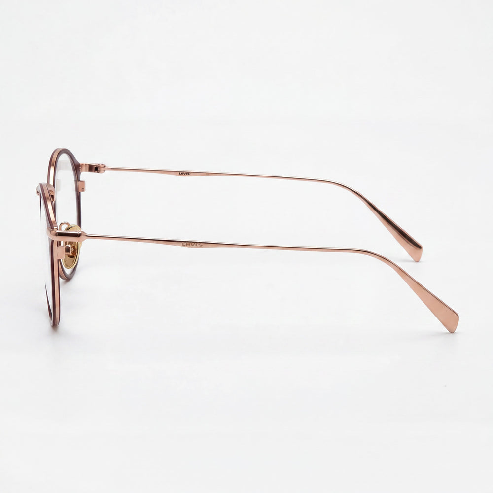 Gafas de vista Levi's Lv 5001 de metal burdeos para hombre de 50 mm