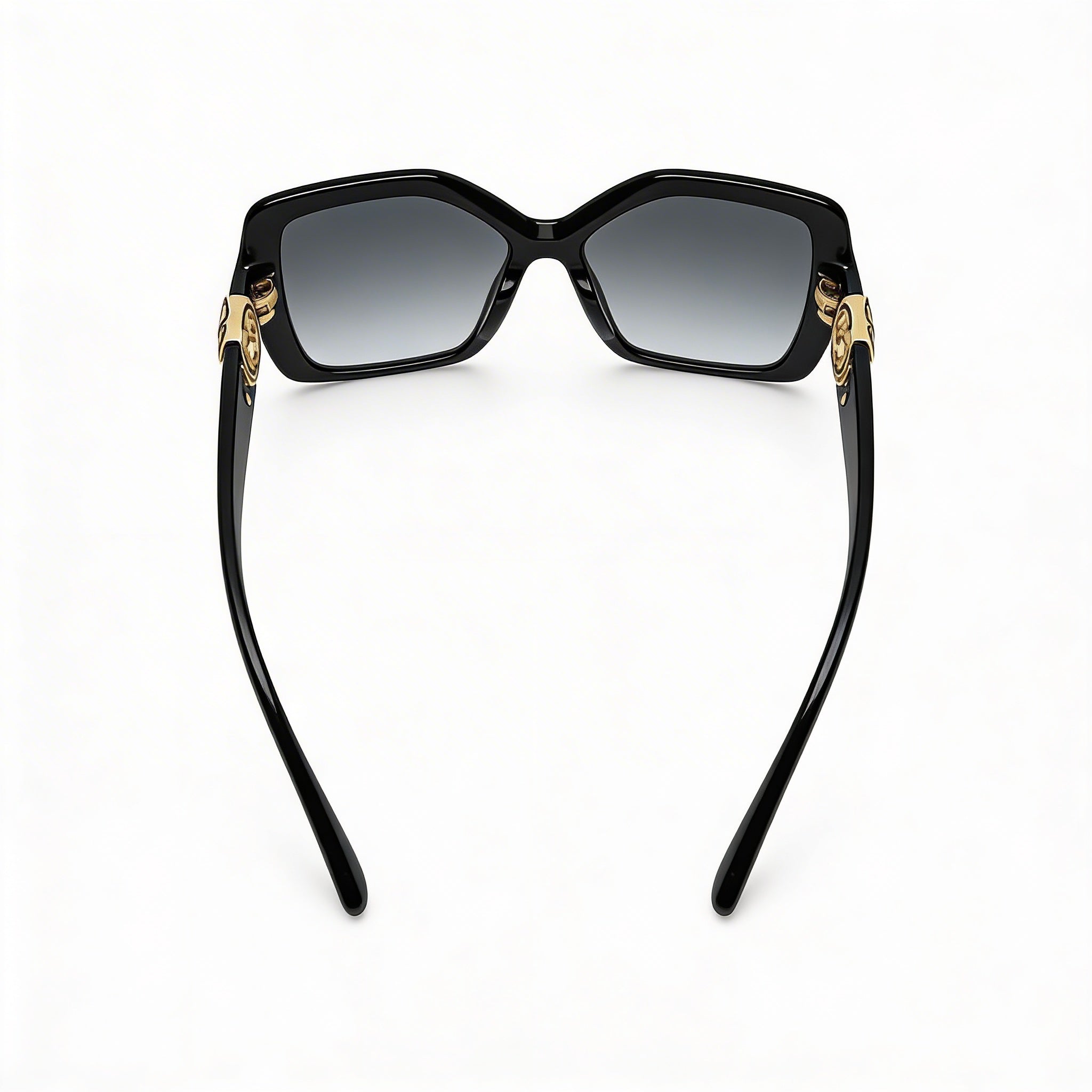 Gafas de sol unisex modernas Gucci con montura negra y lentes negras, puente de 18 mm, patilla de 145 mm, Photo 4