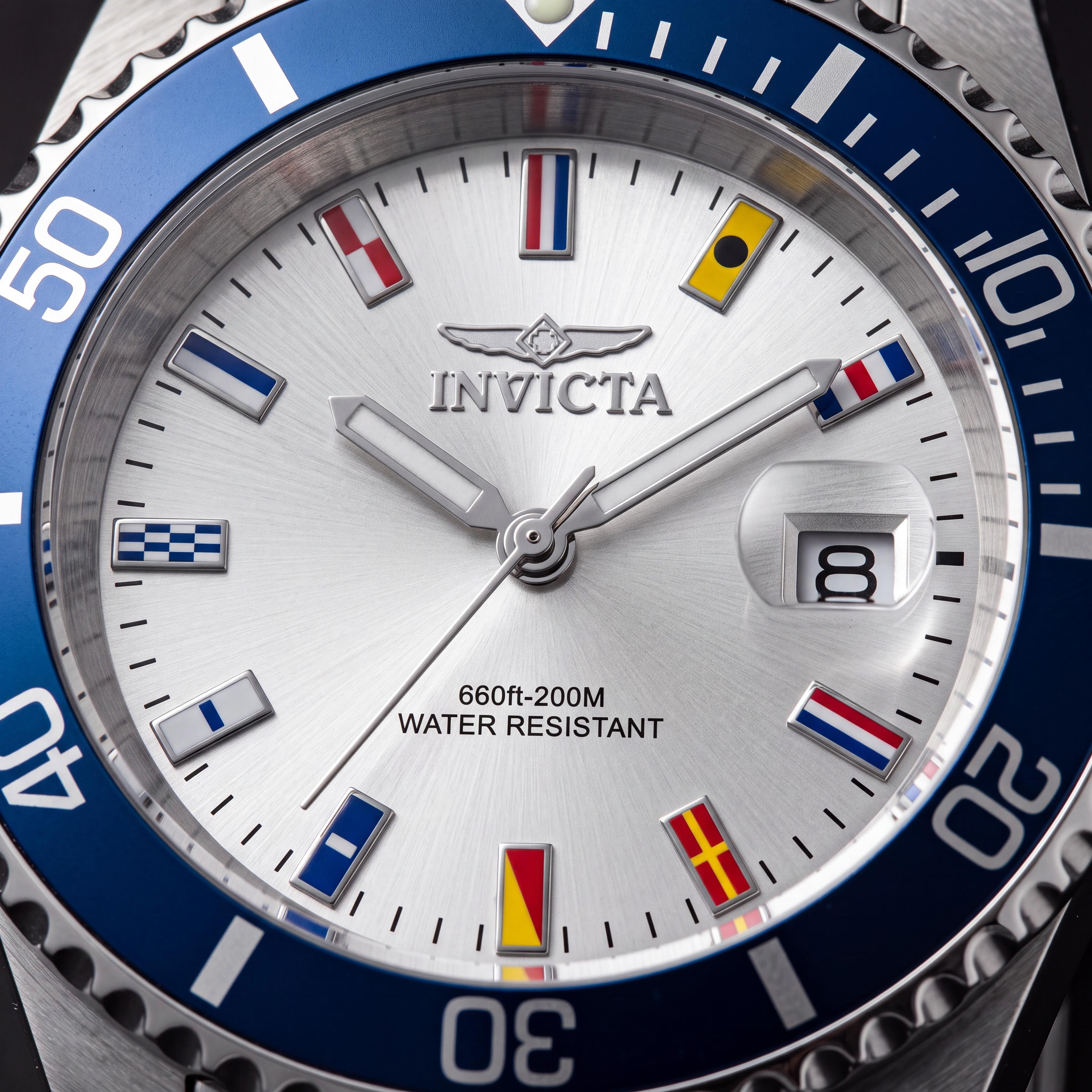 Invicta Pro Diver 49885 Men's Stainless Steel Quartz Watch Silver Dial 40mm 20 ATM Water Resistant, Photo 2
