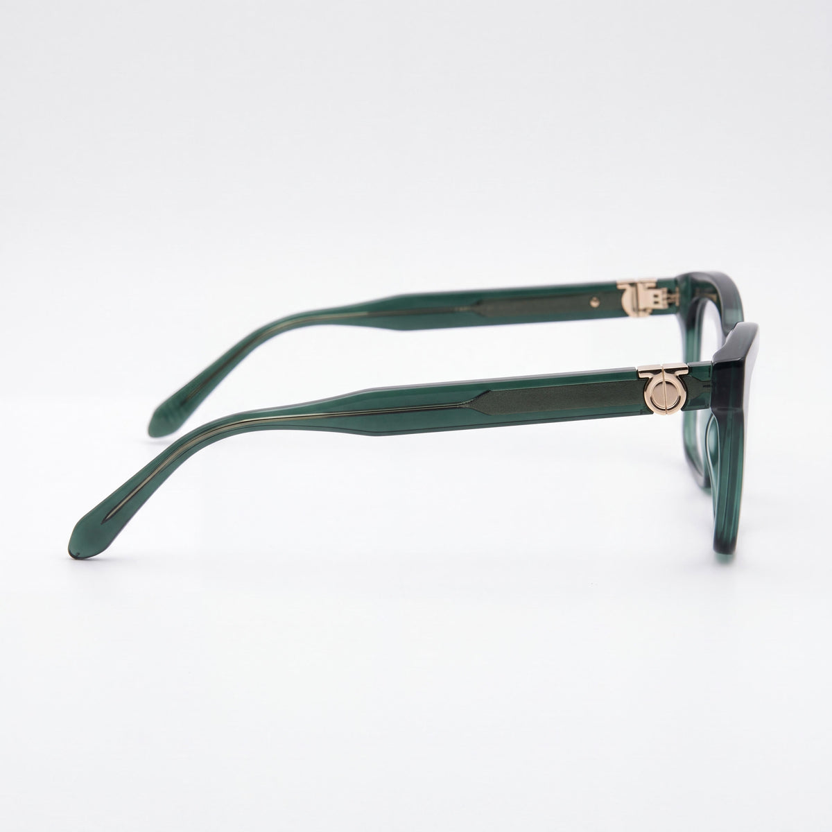 Gafas Ferragamo Sf3022 de acetato transparente color caqui para hombre, con lentes de policarbonato sin graduación, 53 mm de ancho de lente, Photo 2