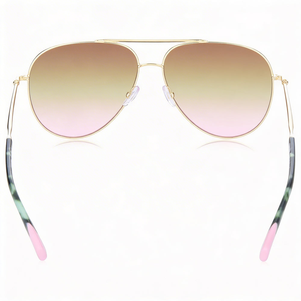 Missoni MIS 0120/S Aviador Mujer Acero Inoxidable Oro Marrón Cuerno 100% Protección UV Lentes de Policarbonato 60mm