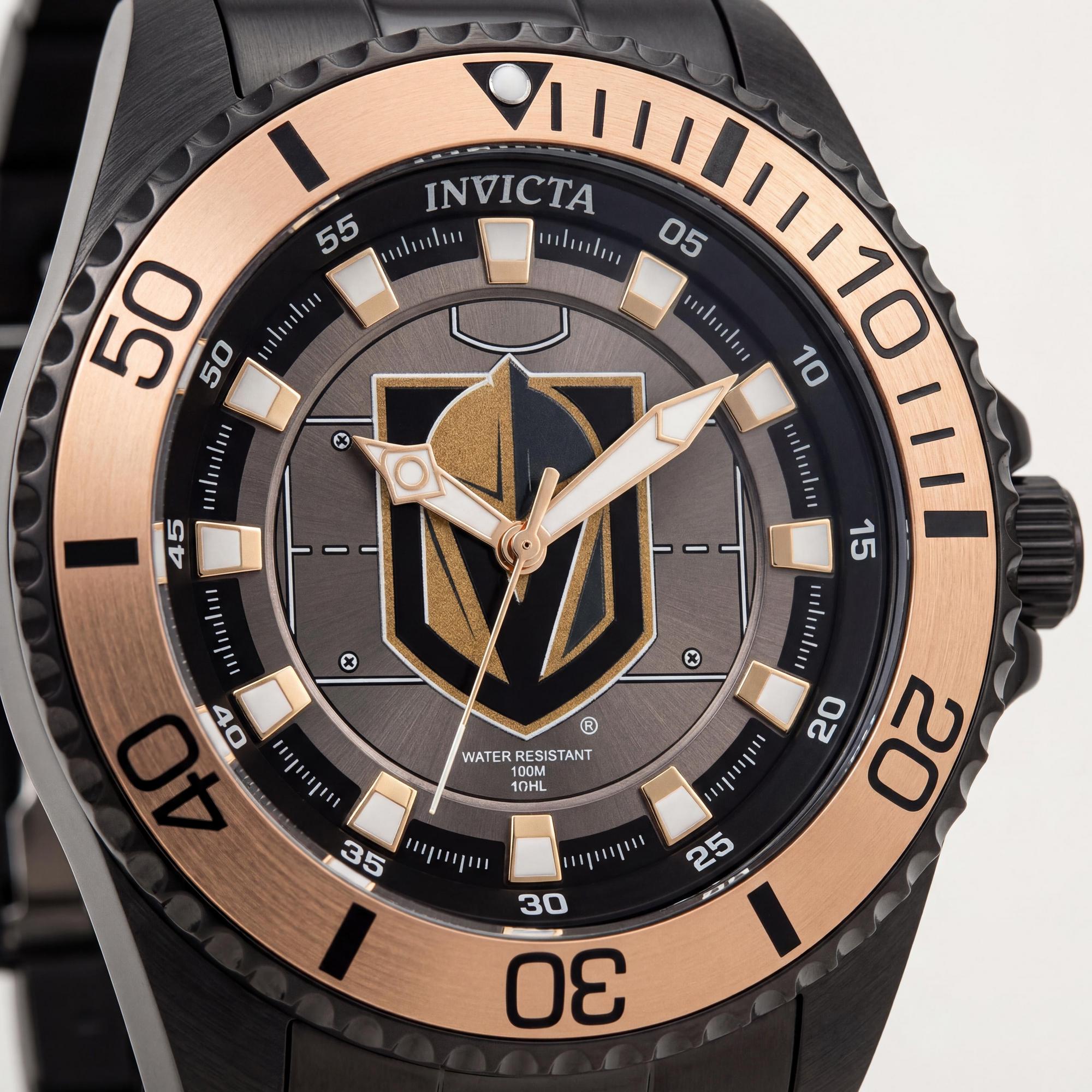 Invicta 42244 NHL Women's Black Stainless Steel Quartz Water Resistant Watch with Flame Fusion Crystal 38mm, Photo 2