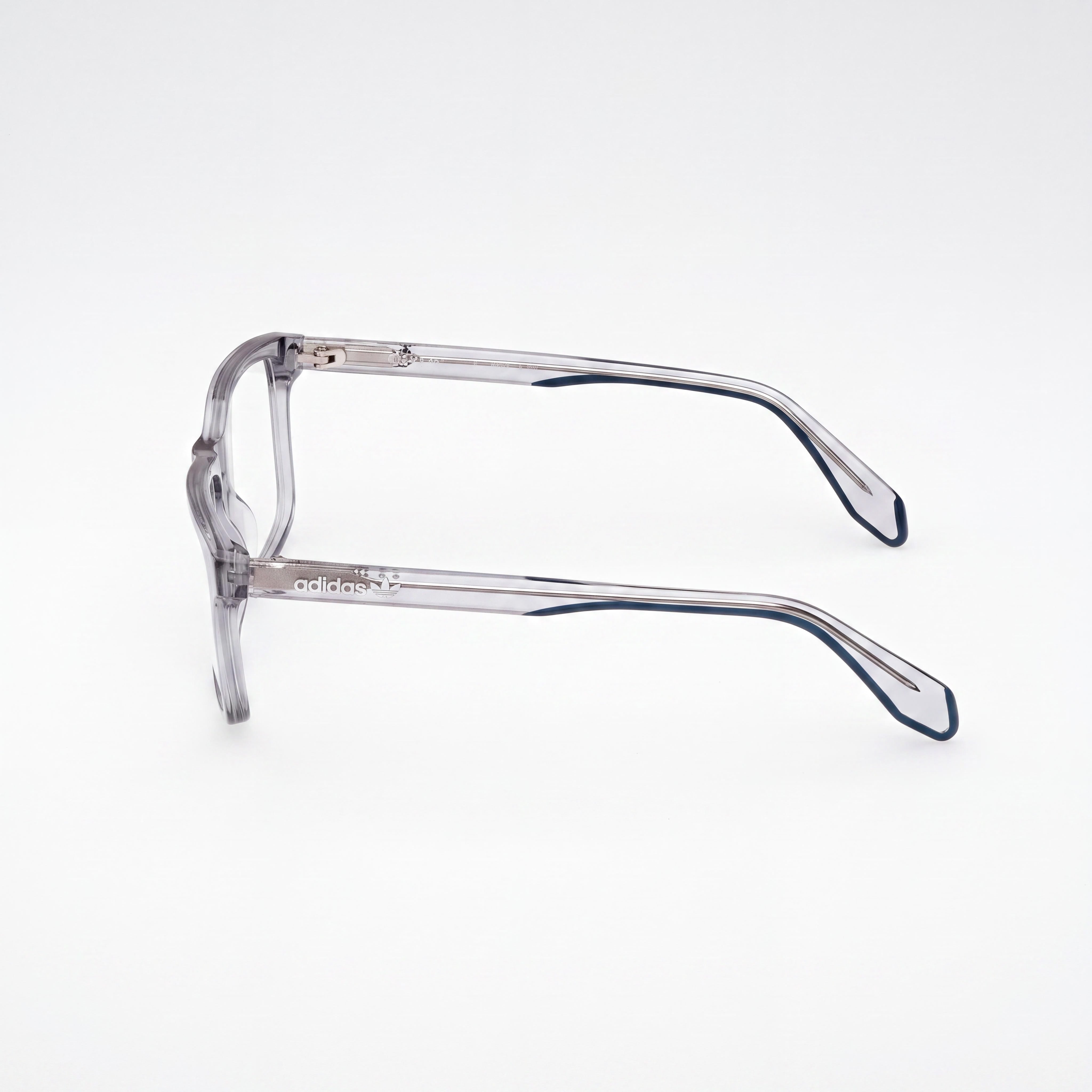 adidas Originals Men's Rectangular Shiny Grey Plastic Frame Non- Optical Eyeglasses 53-16-145, Photo 3