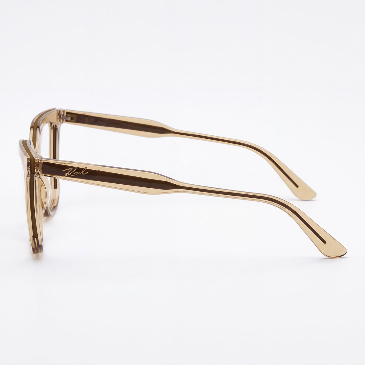 KARL LAGERFELD Kl6155 Women's Modern Khaki iniettato Frame with Khaki Polycarbonate Non-polarised Lenses Eyewear, Photo 2