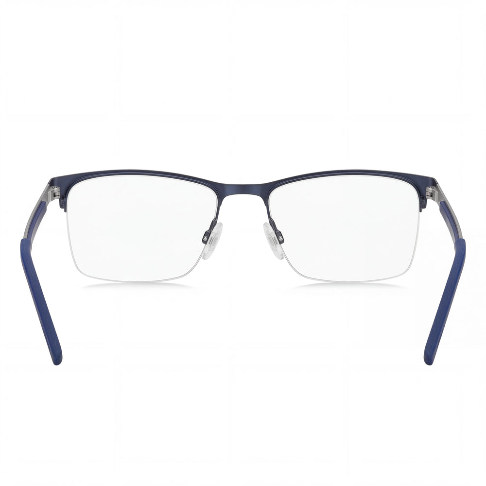 Hugo Boss Hg 1142 Gafas de sol modernas para mujer con montura de acero aleado azul mate y lentes de policarbonato de 56 mm