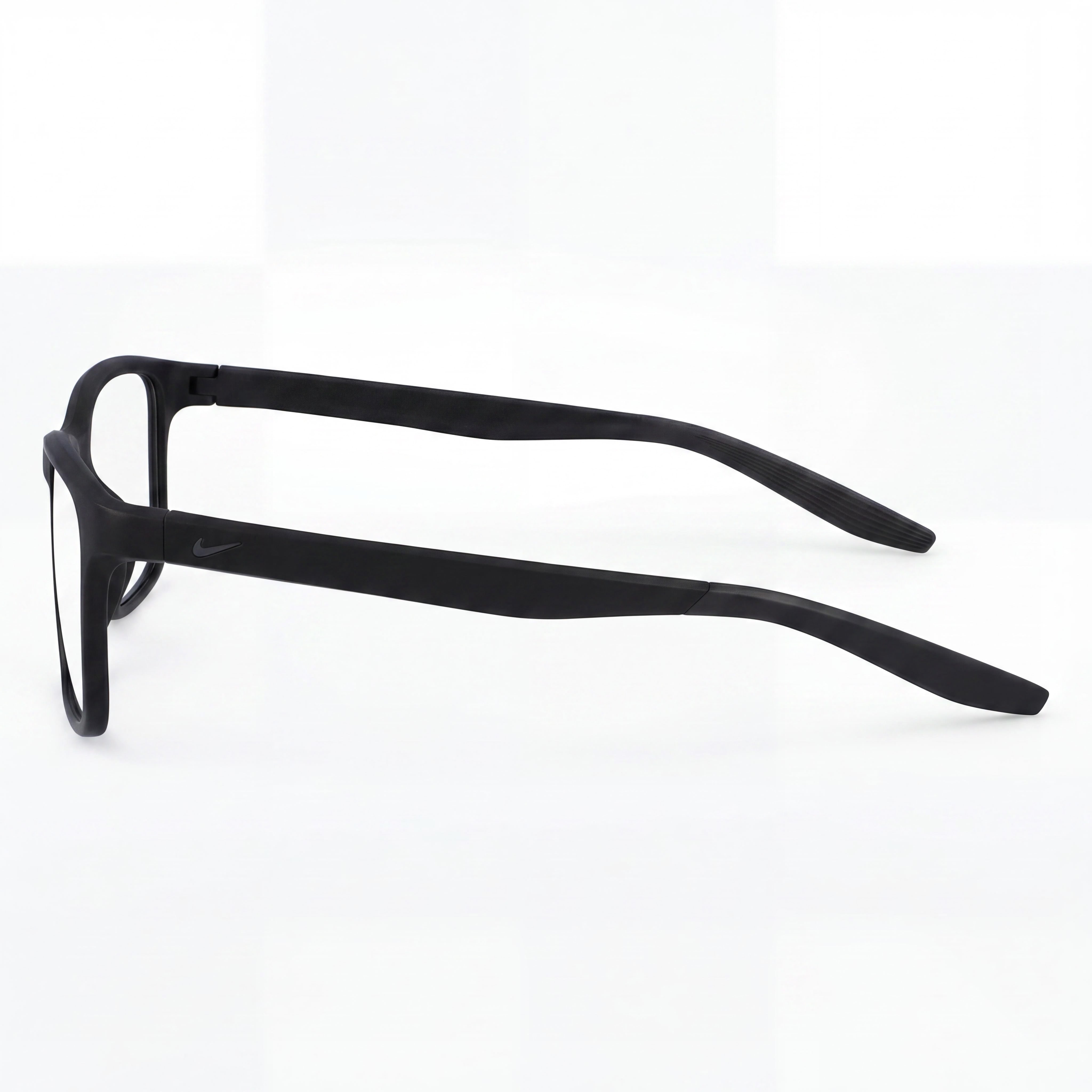 Nike Classic Unisex Eyewear with Acetate Frame in Matte Black and Polycarbonate Multicolor Lenses, 55mm Lens Width, Photo 2