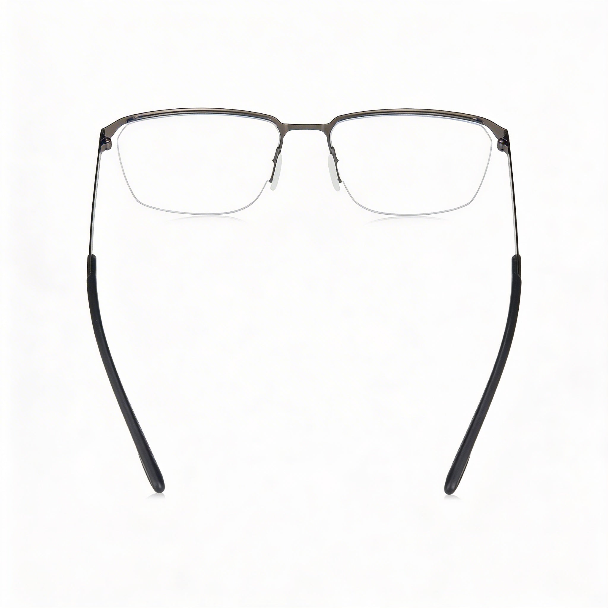 Gafas de ver rectangulares Under Armour negras para hombre, acero aleado 56 mm, Photo 4
