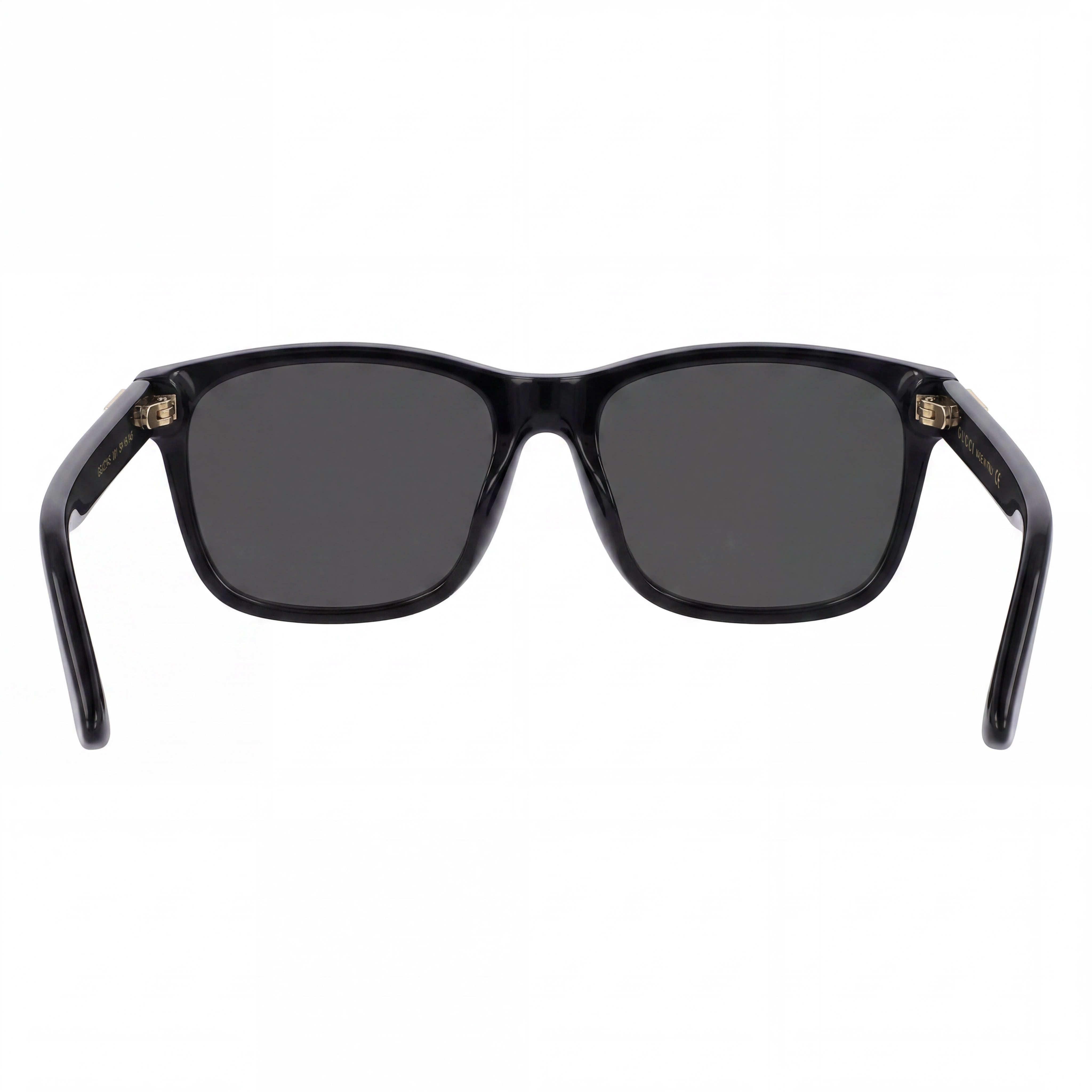 Gafas de Sol Gucci para Hombre con Logo, Montura de Plástico Inyectado Negro, Cristales Negros, Protección UV 57-17, Photo 3