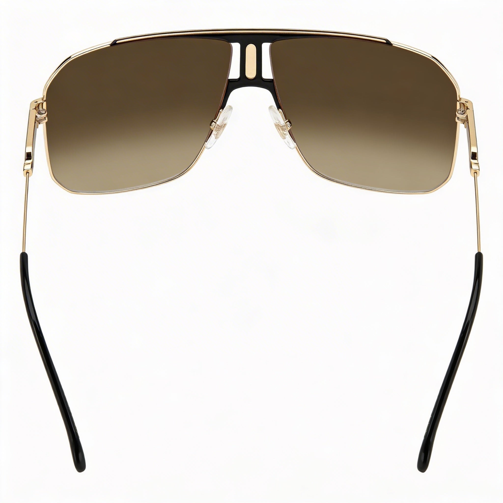 Carrera 1043/S Men's Lightweight Stainless Steel UV Protected Black Gold Brown Shaded Sunglasses 65mm, Photo 4