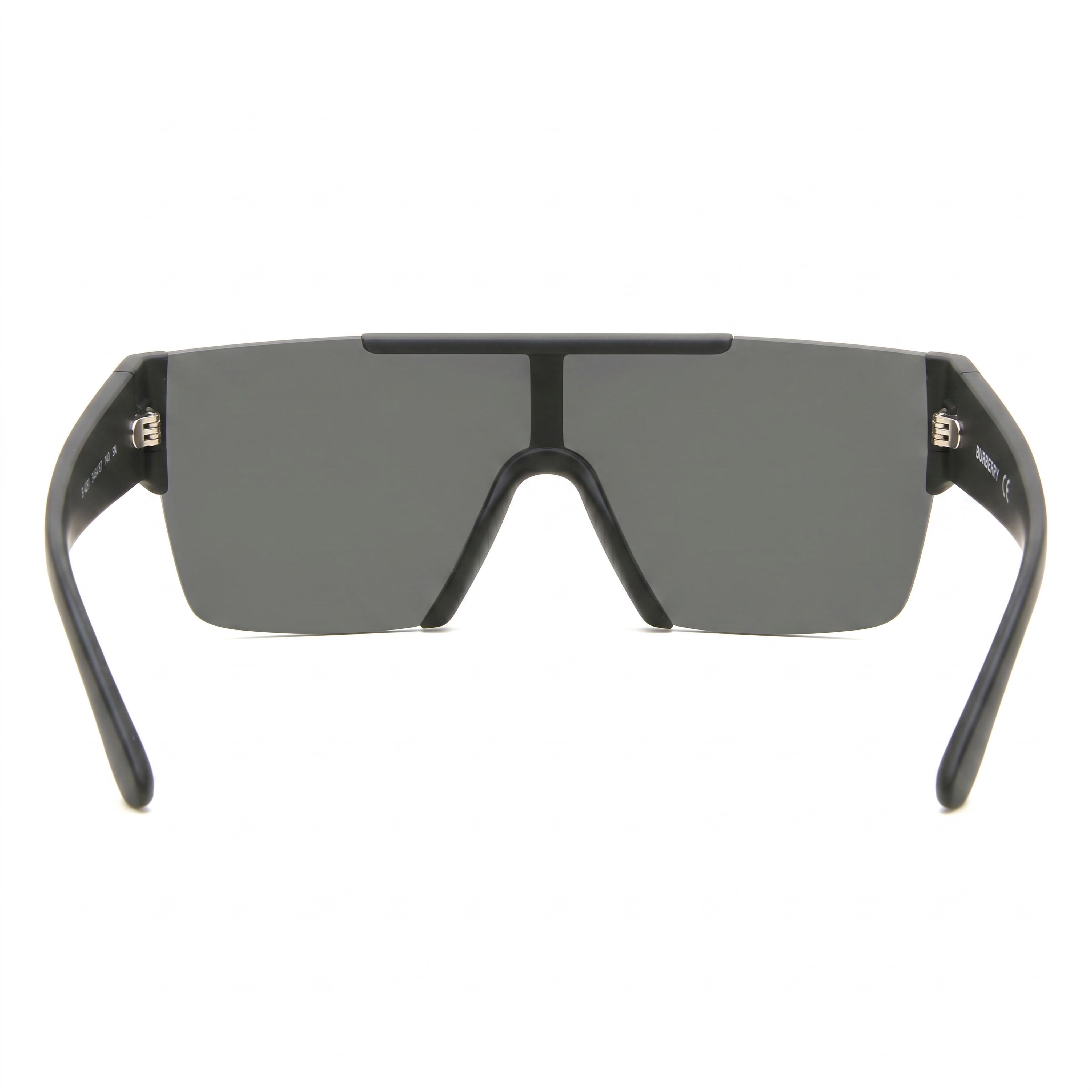 BURBERRY be 4291 Gafas de sol unisex de plástico negro mate con lentes grises, protección UV, 38-140 mm, Photo 3