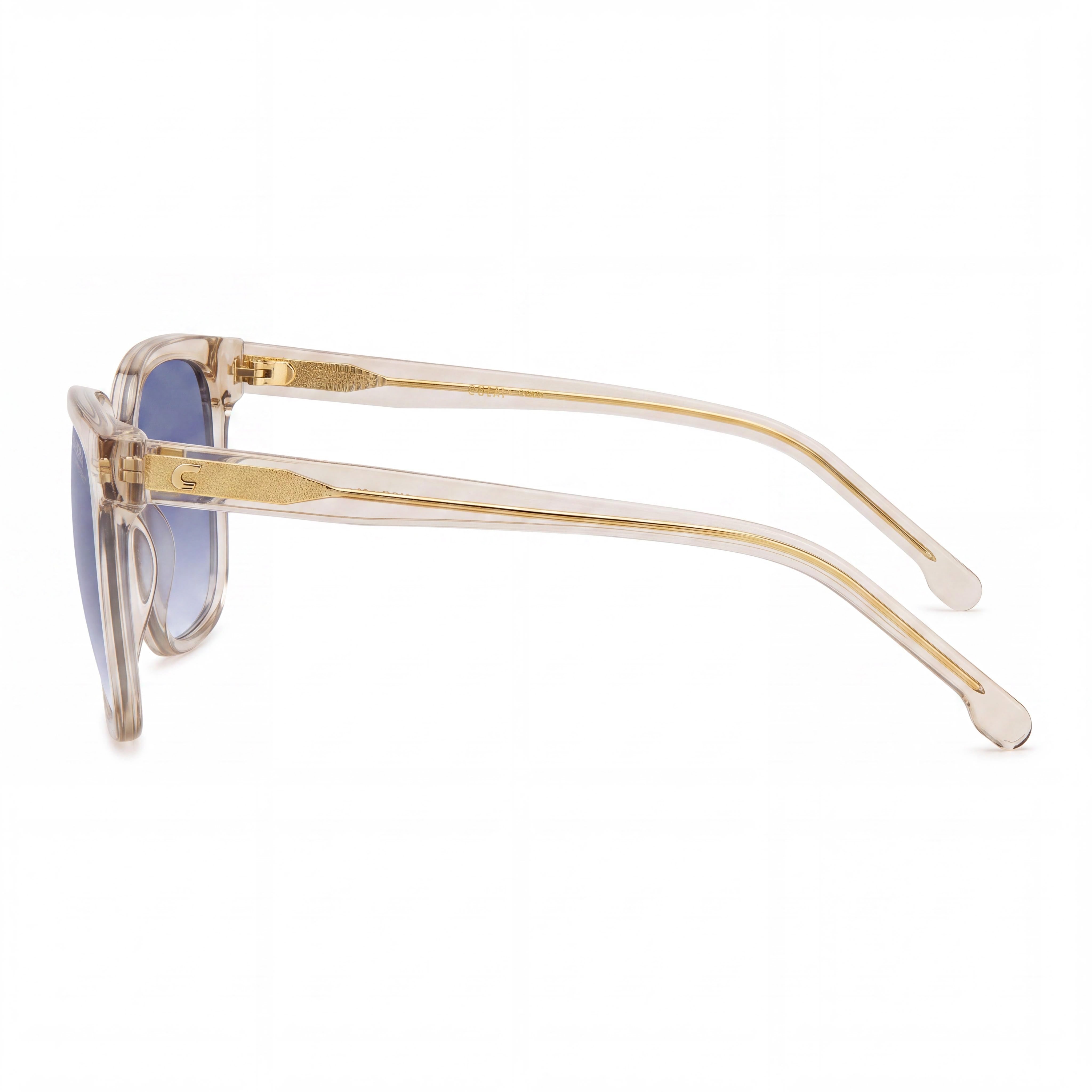 Carrera Women's 3002/S Beige Acetate Sunglasses with DK Blue Shaded Non-Polarized UV Protected Lenses 55mm, Photo 3