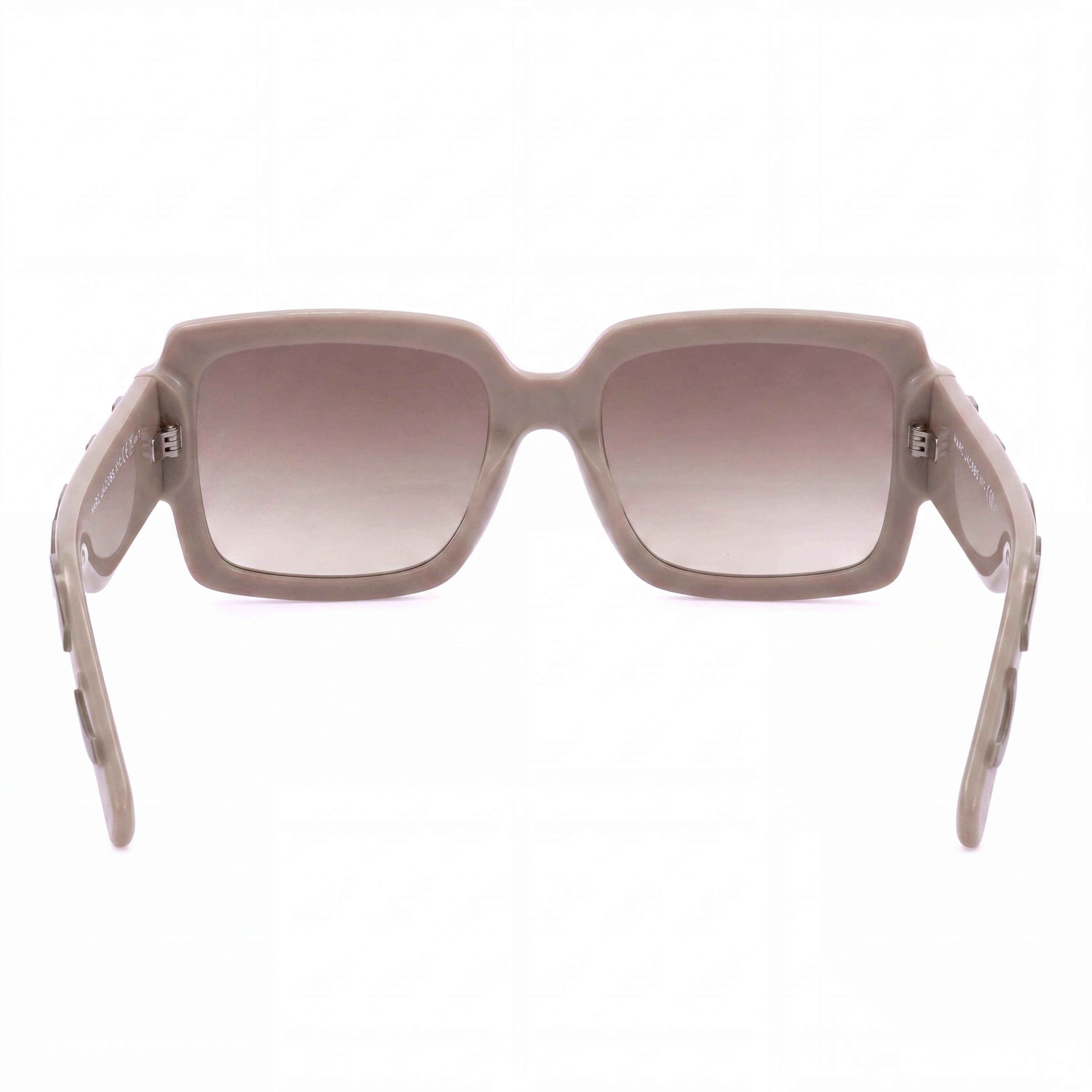 Gafas de sol Marc Jacobs MARC 693/S para mujer, de acetato nude marrón, rectangulares, con protección UV y cristales marrones degradados de 55mm, Photo 4