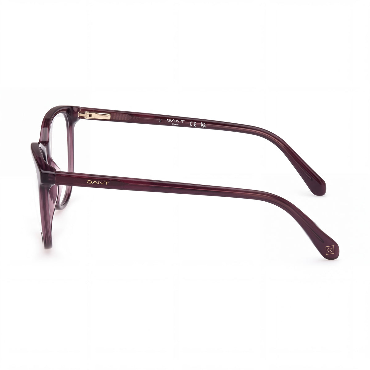 GANT Modern Men's Eyeglasses, Bright Violet Frame, Clear Plastic Lens, Lens 52mm, Bridge 15mm, Temples 145mm, Photo 3