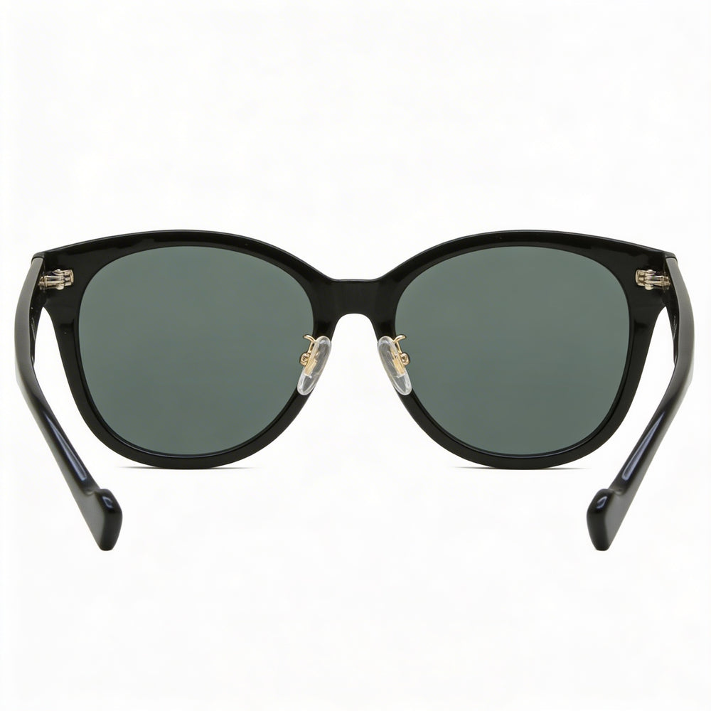 Gucci GG1002SK - Gafas de sol para mujer, bicapa brillante, de plástico negro, con lentes grises y protección UV, no polarizadas, 56 mm