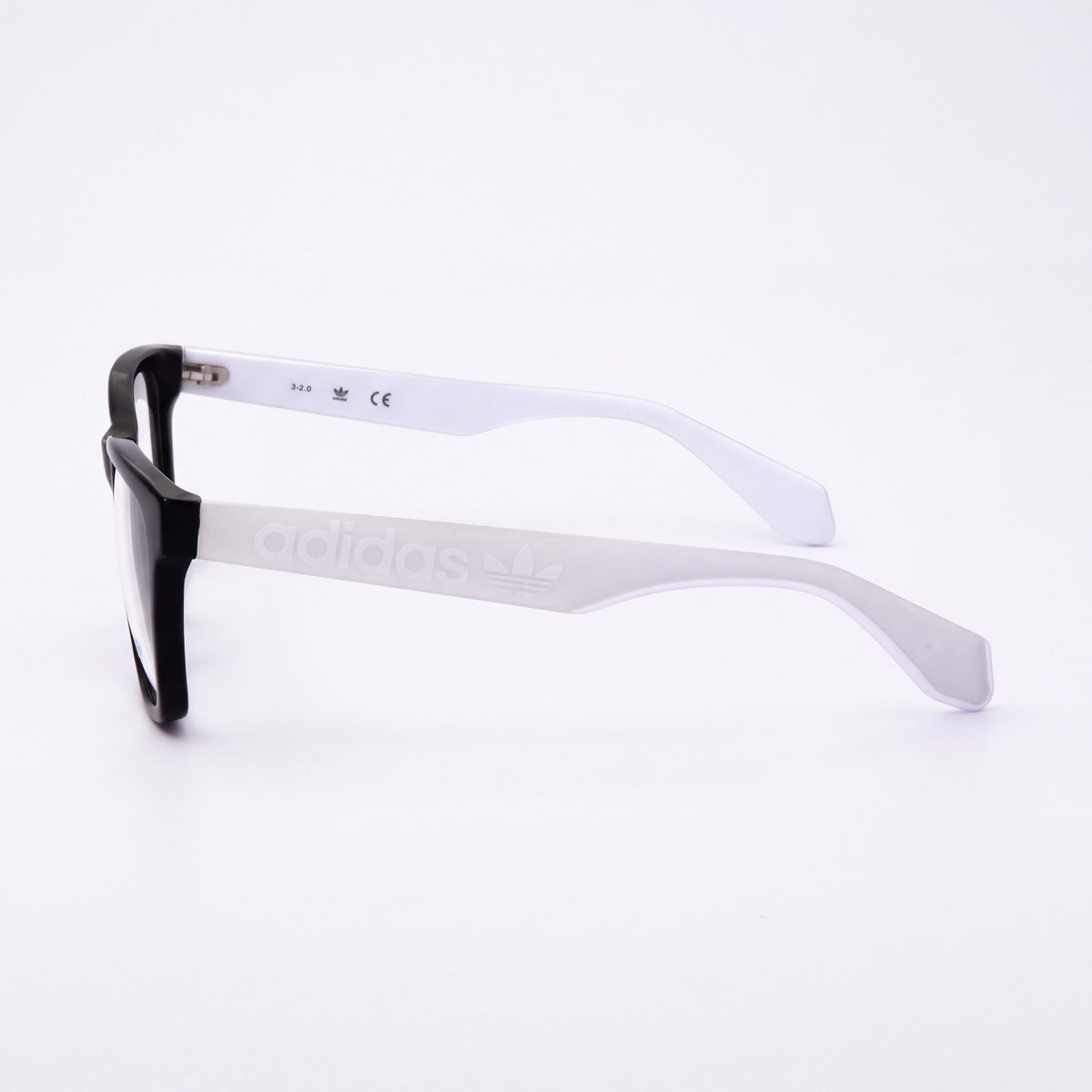adidas Originals Or5016 Unisex Casual Eyewear with INJECTED Frame in Shiny Black, Clear Lenses, 54mm, Photo 3