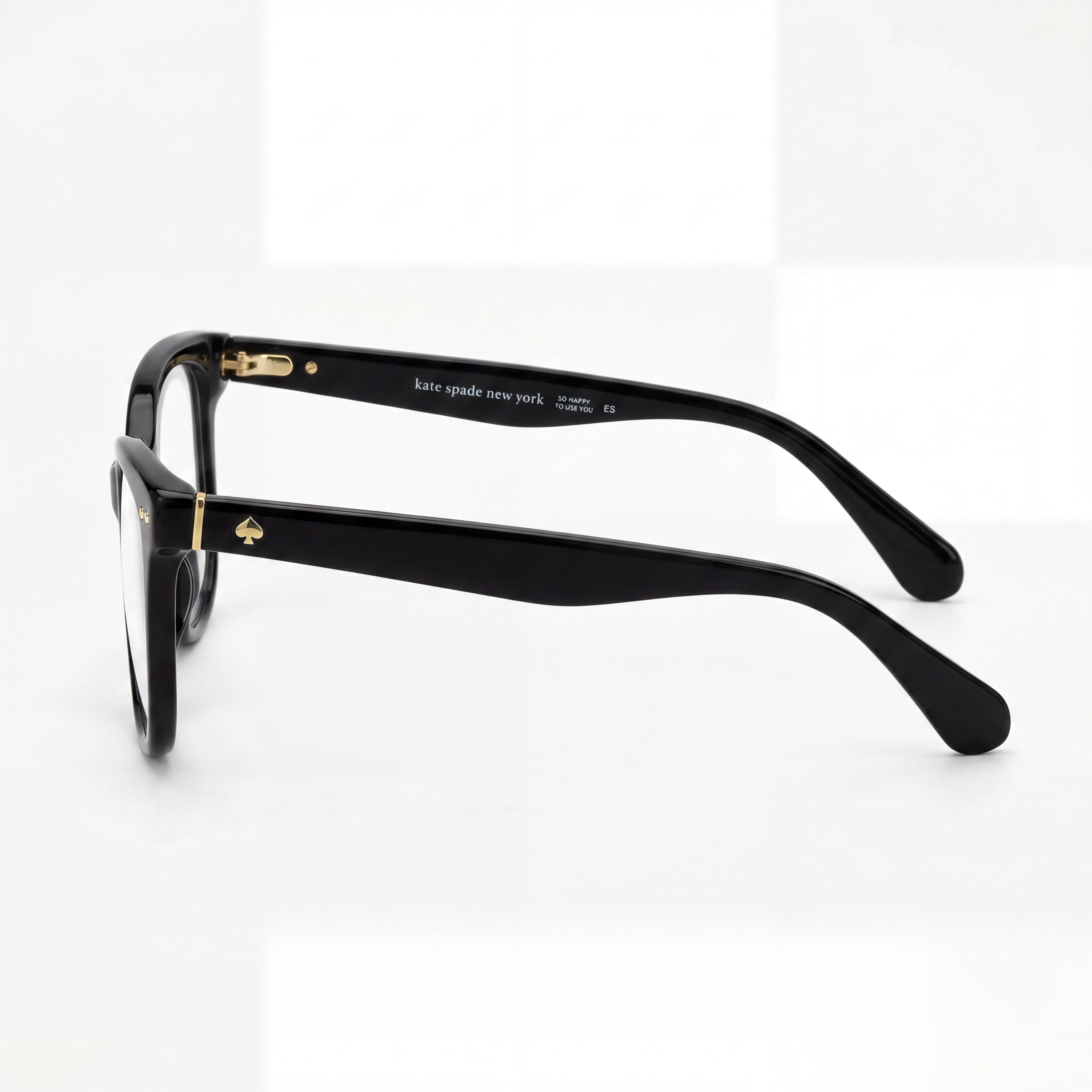 kate spade new york Gafas de Prescripción de Acetato Negro y Plata para Mujer con Lentes Negras, Talla 53-16-42, Photo 2