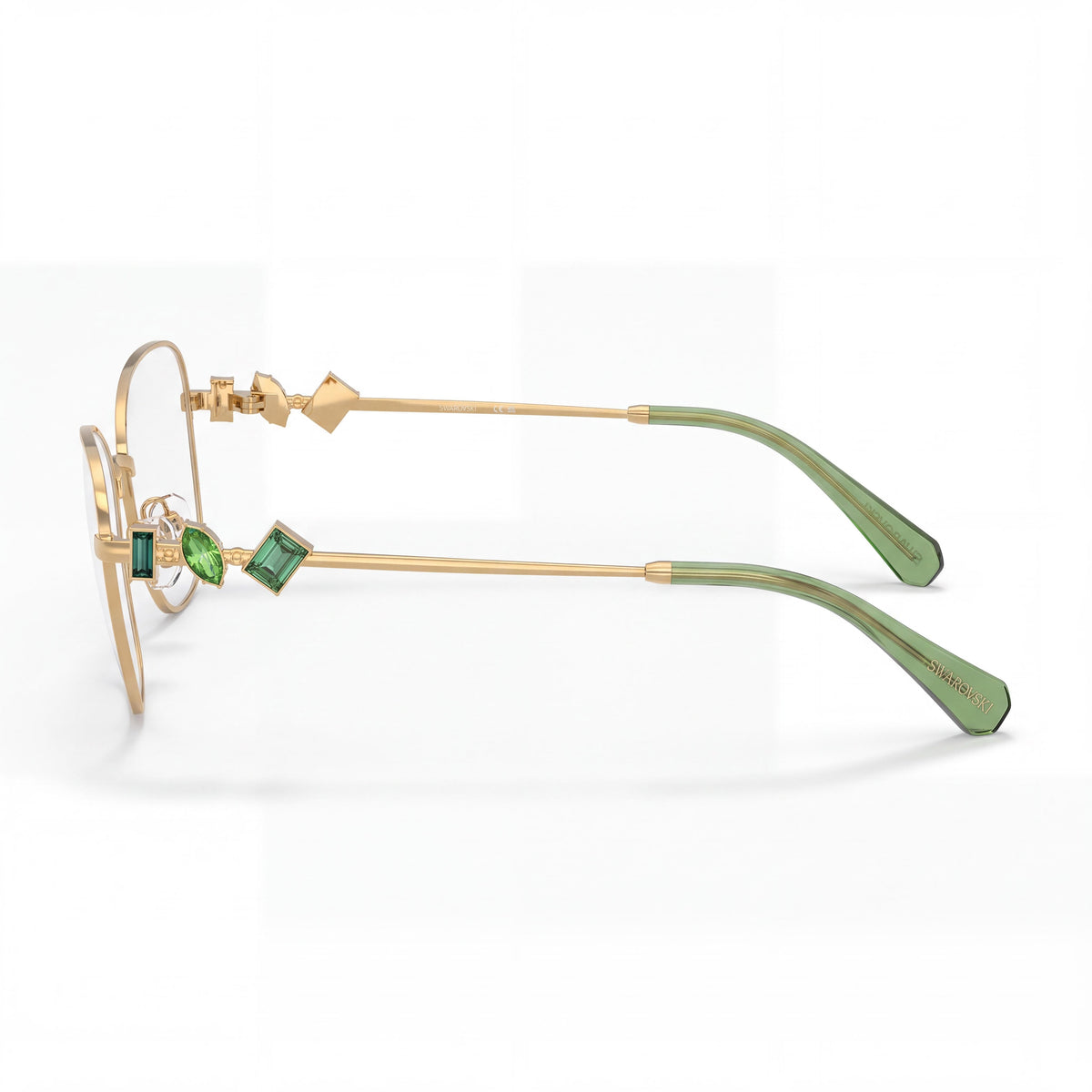 Gafas graduables SWAROVSKI OPTIK Sk1025 para mujer, de montura cuadrada de metal dorado y lentes de demostración, 54 mm, Photo 3