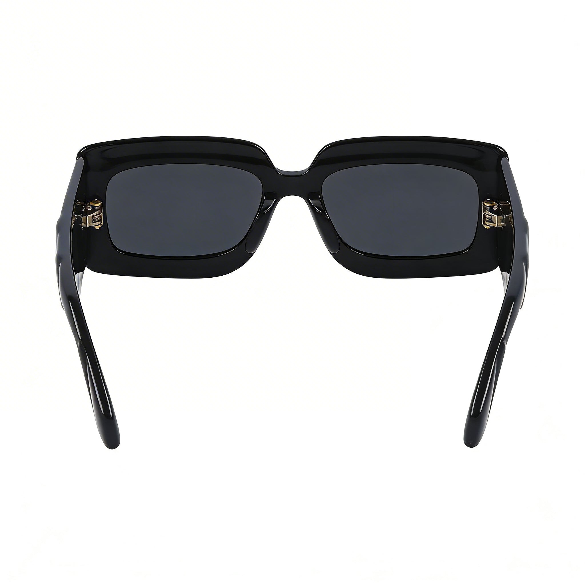 Gafas de sol Gucci Rectangle para mujer con montura de plástico inyectado, color negro y gris, lentes negros y grises, protección UV, 53-21-32, Photo 3