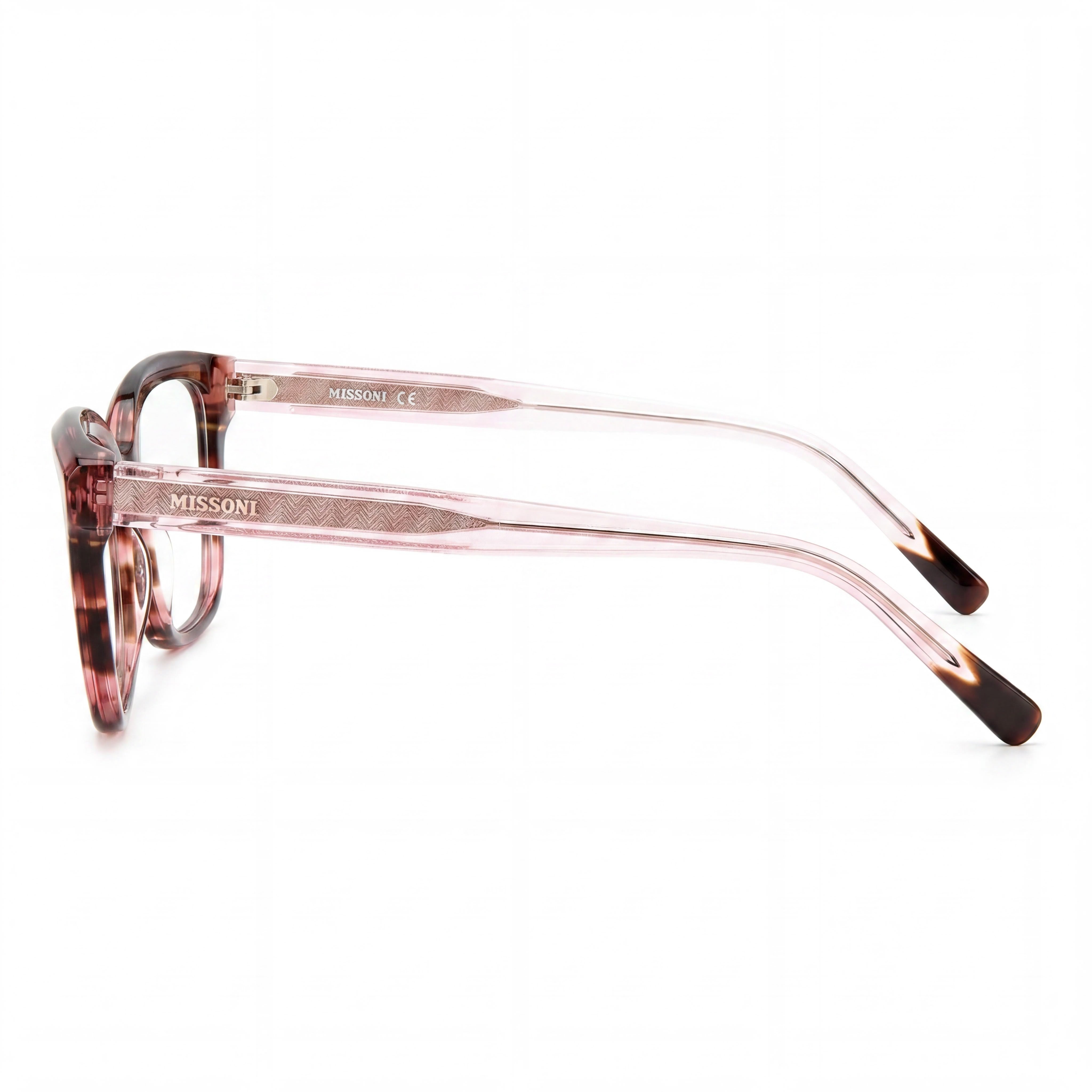 M Missoni Casual Women's Sunglasses with Acetate Frame in Blue Grey Horn Color and 53mm Lens Width, Photo 2
