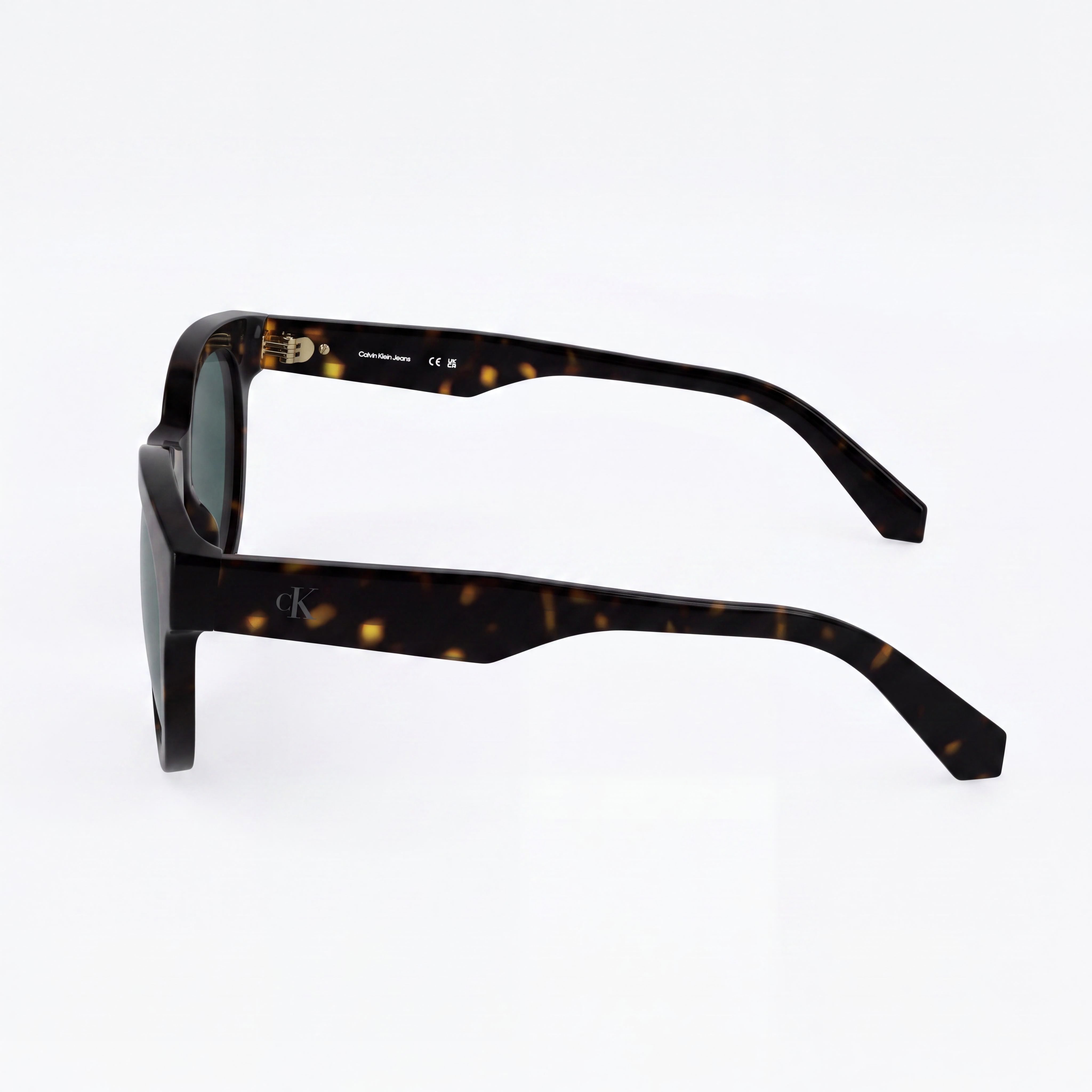 Calvin Klein Jeans Ckj26600s Women's Round Havana Plastic UV Protected Sunglasses with Solid Petrol TRITAN RENEW Lenses 53mm, Photo 3