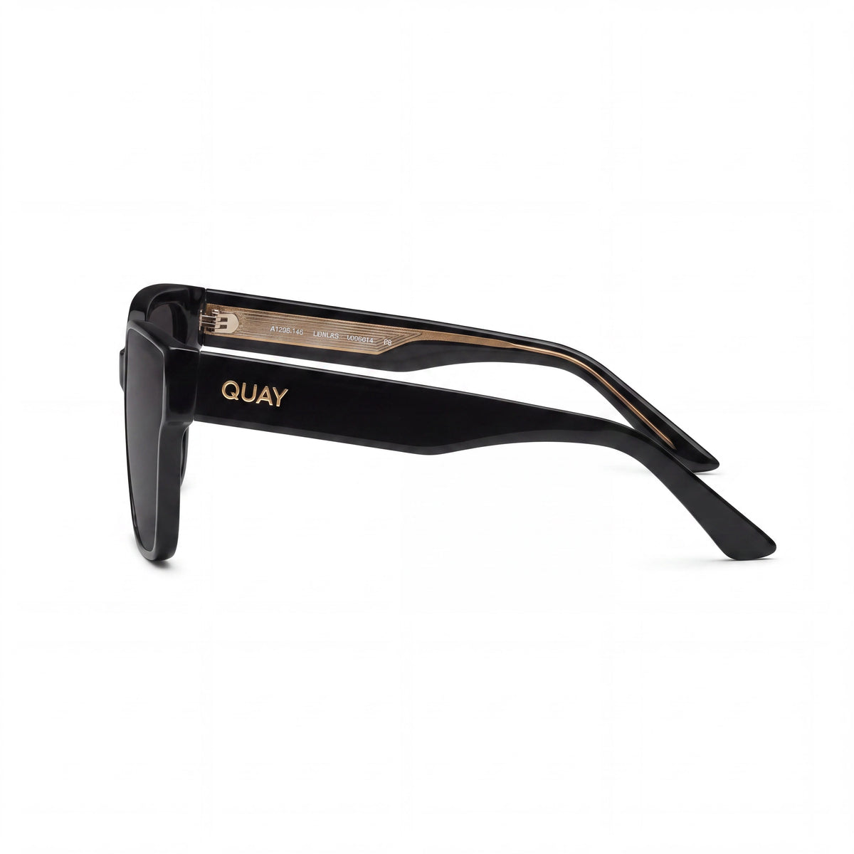 QUAY AUSTRALIA Drive in Unisex Black Injection Frame Square Sunglasses UV Protection 66mm, Photo 3