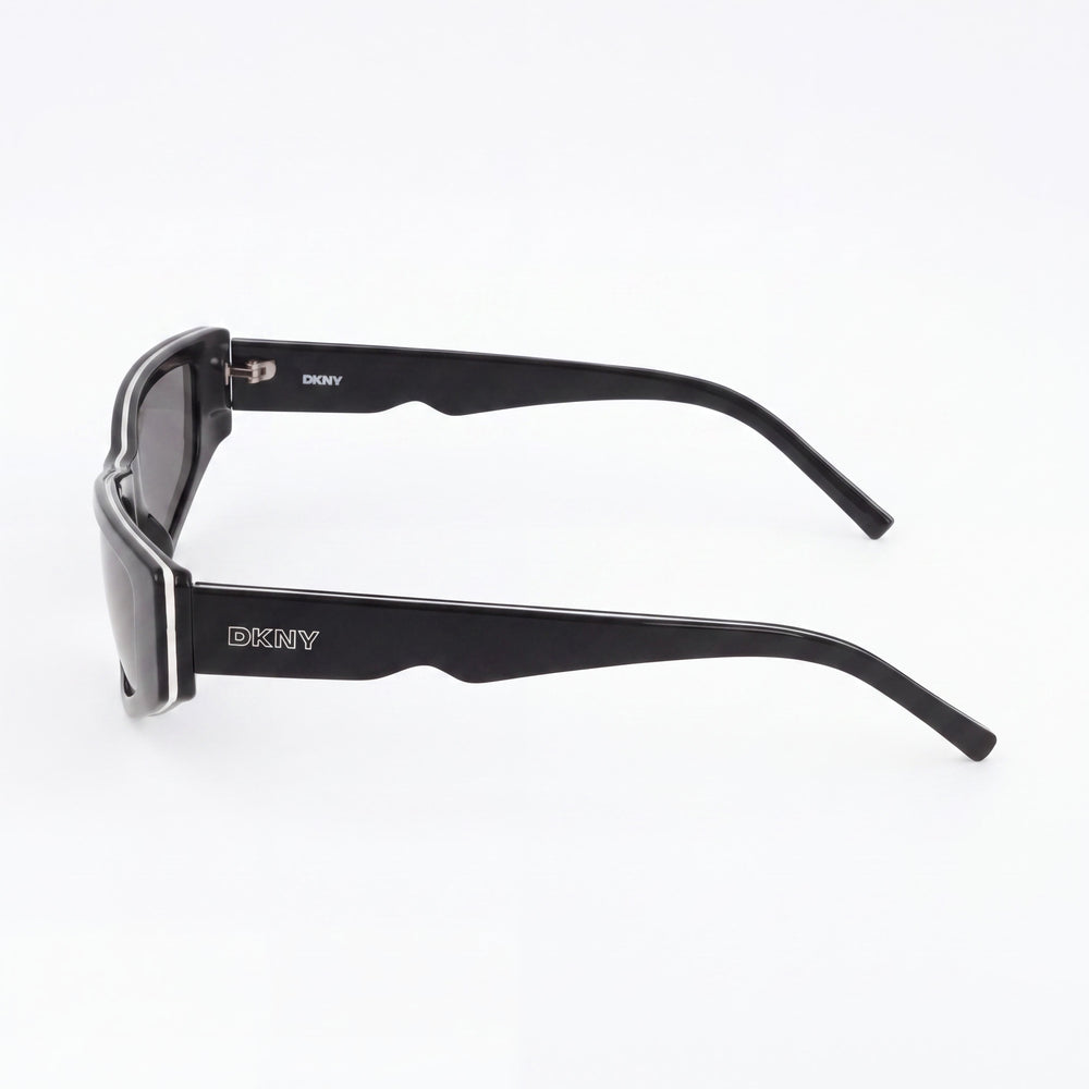 DKNY Classic Women's Black Acetate Sunglasses with Solid Smoke Lenses 100% UV Protection 55mm